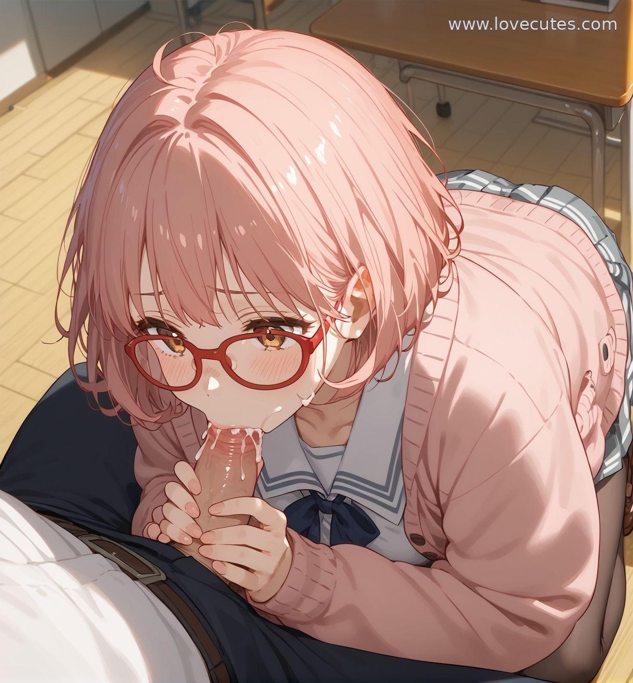 AI Generated Anime Girl - Kuriyama Mirai: Blue-Haired Energetic Student in Captivating Poses Showcasing Youthful Vitality 150P