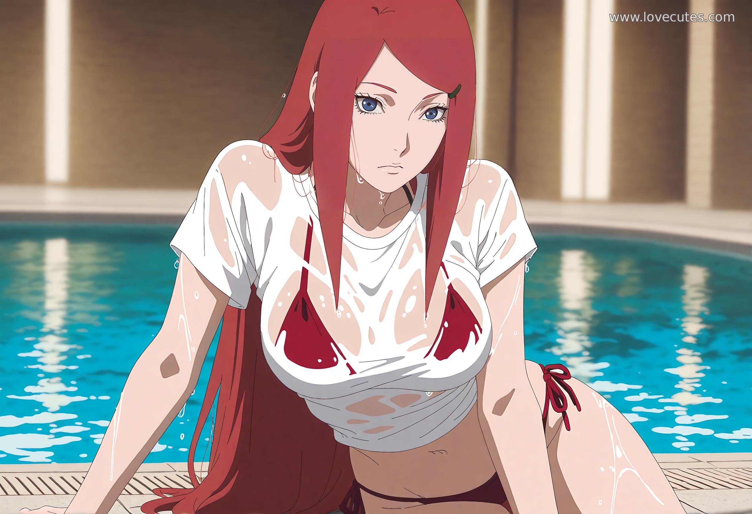 AI生成アニメ少女 - 漩涡玖辛奈：火影忍者の紅髪美女が魅せる青春の活力 92P