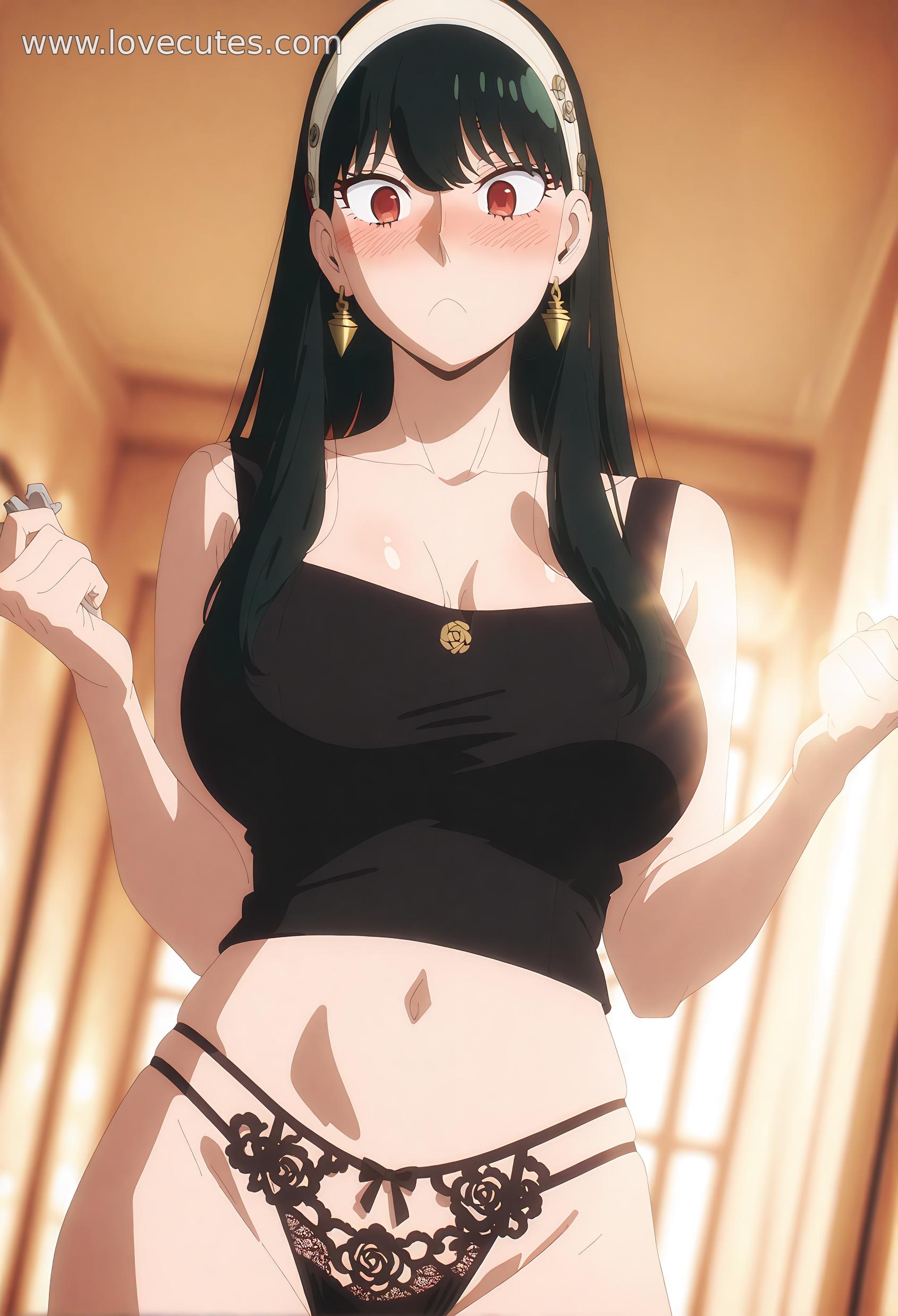 AI Generated Anime Girl - Yoru Forger: Elegant Spy Family Beauty Showcasing Ultimate Temptation in 84 Poses