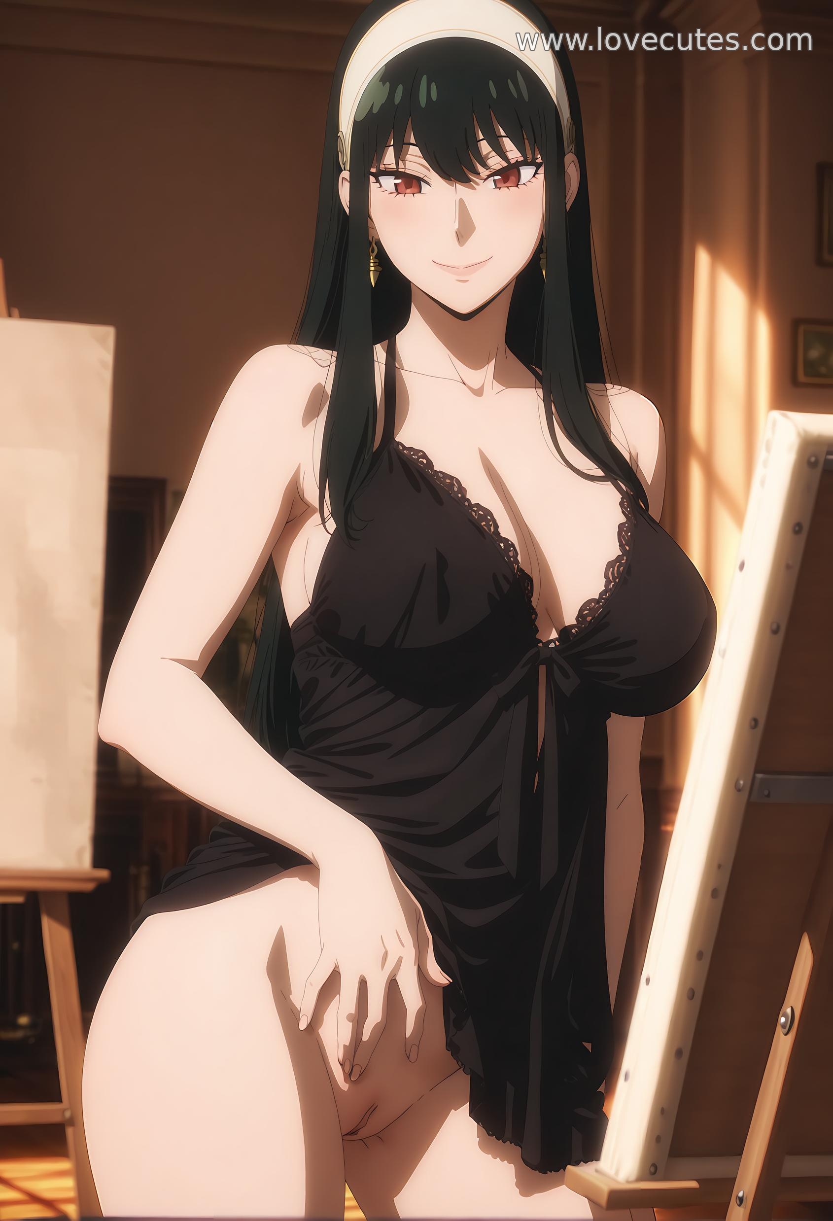 AI Generated Anime Girl - 约尔·福杰：间谍过家家优雅淑女 翘臀美腿下撩人姿势展现极致诱惑 84P