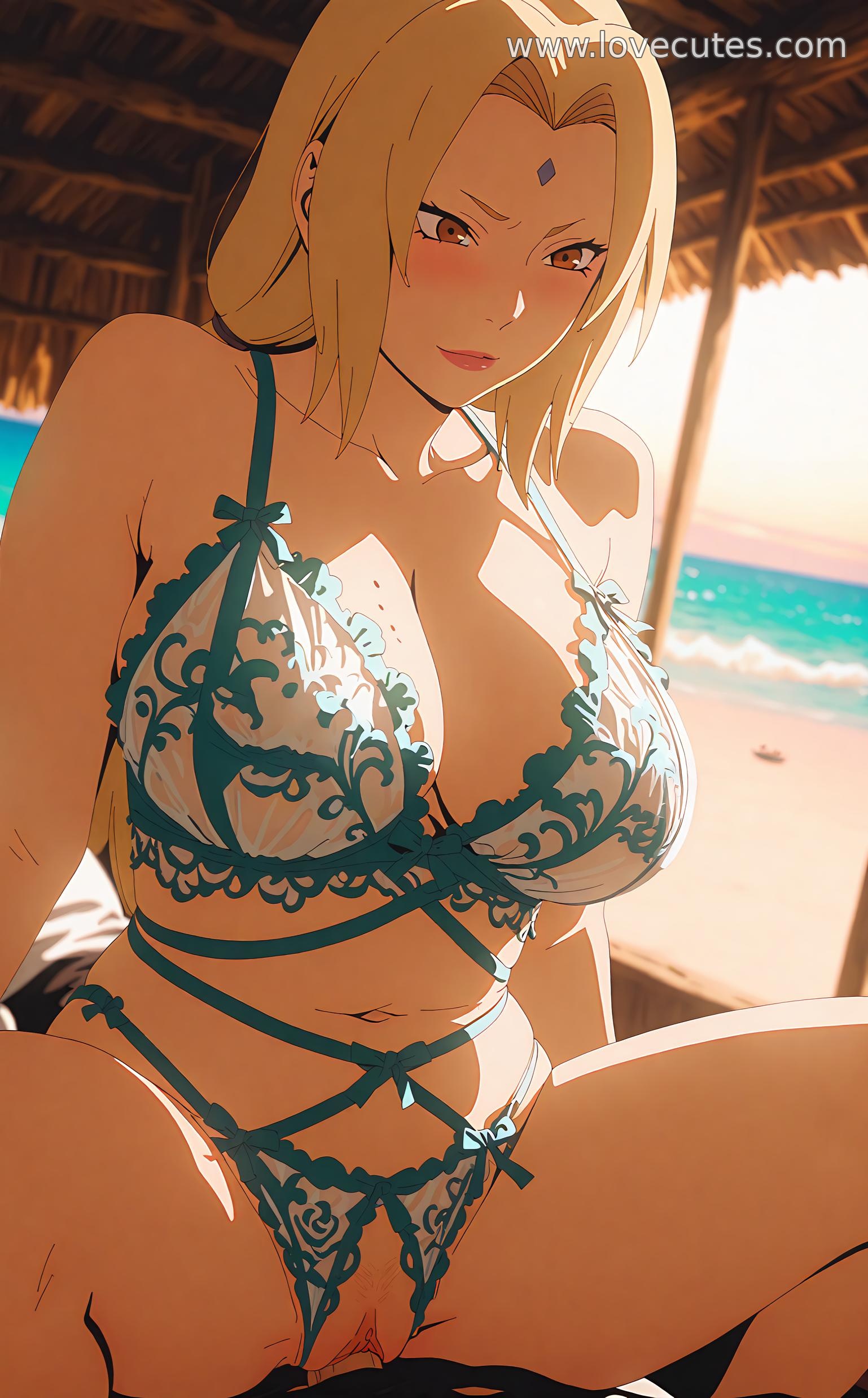 AI Generated Anime Girl - Tsunade: Sexy Poses of the Konoha Village Female Ninja with Curves 80P