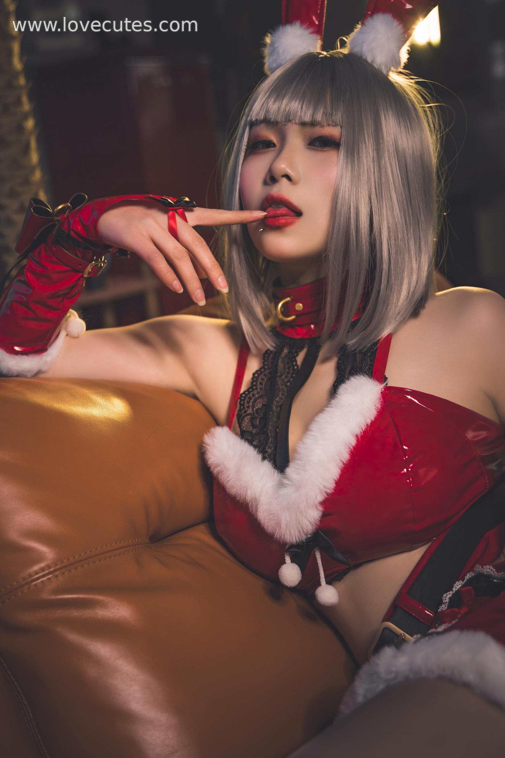 写真] 柒柒要乖哦 & 末夜787 - 双人クリスマスギフト：祝祭の雰囲気の中での甘辛な双人私房、魅惑のヒップラインと親密なインタラクション 64P