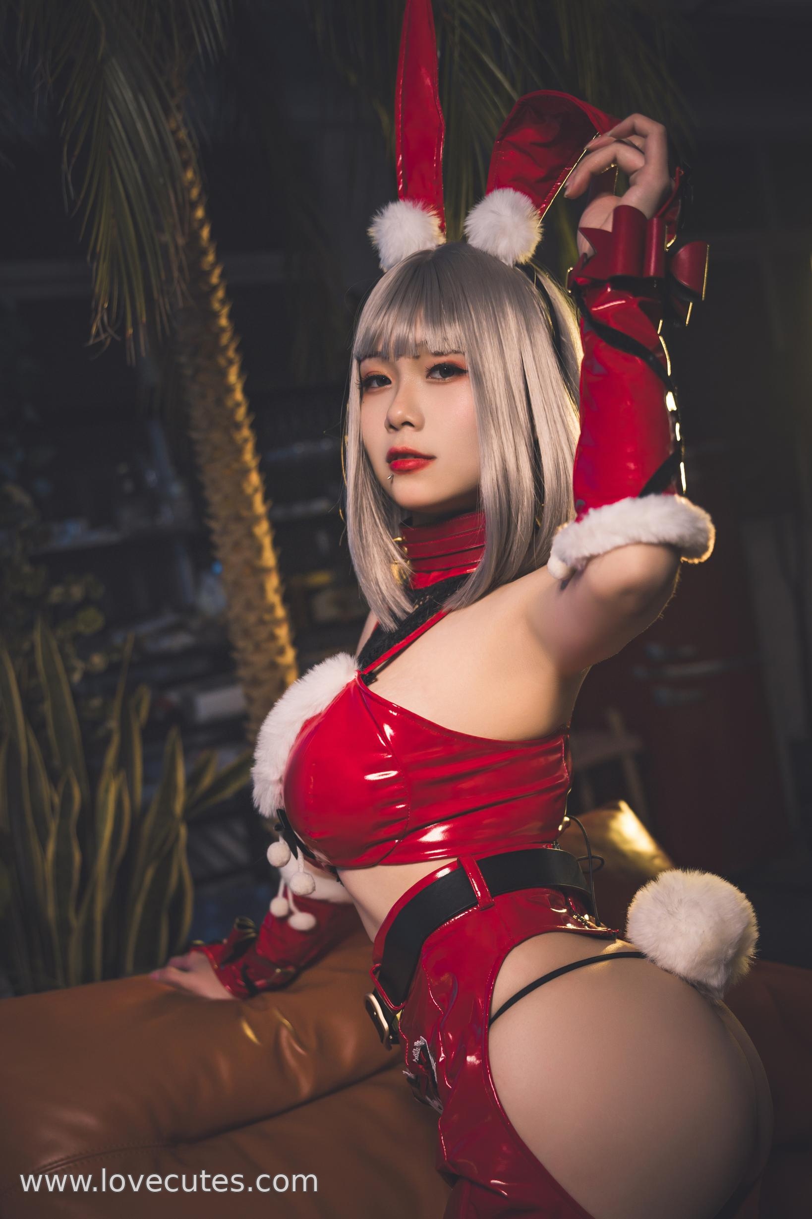 写真] 柒柒要乖哦 & 末夜787 - 双人クリスマスギフト：祝祭の雰囲気の中での甘辛な双人私房、魅惑のヒップラインと親密なインタラクション 64P
