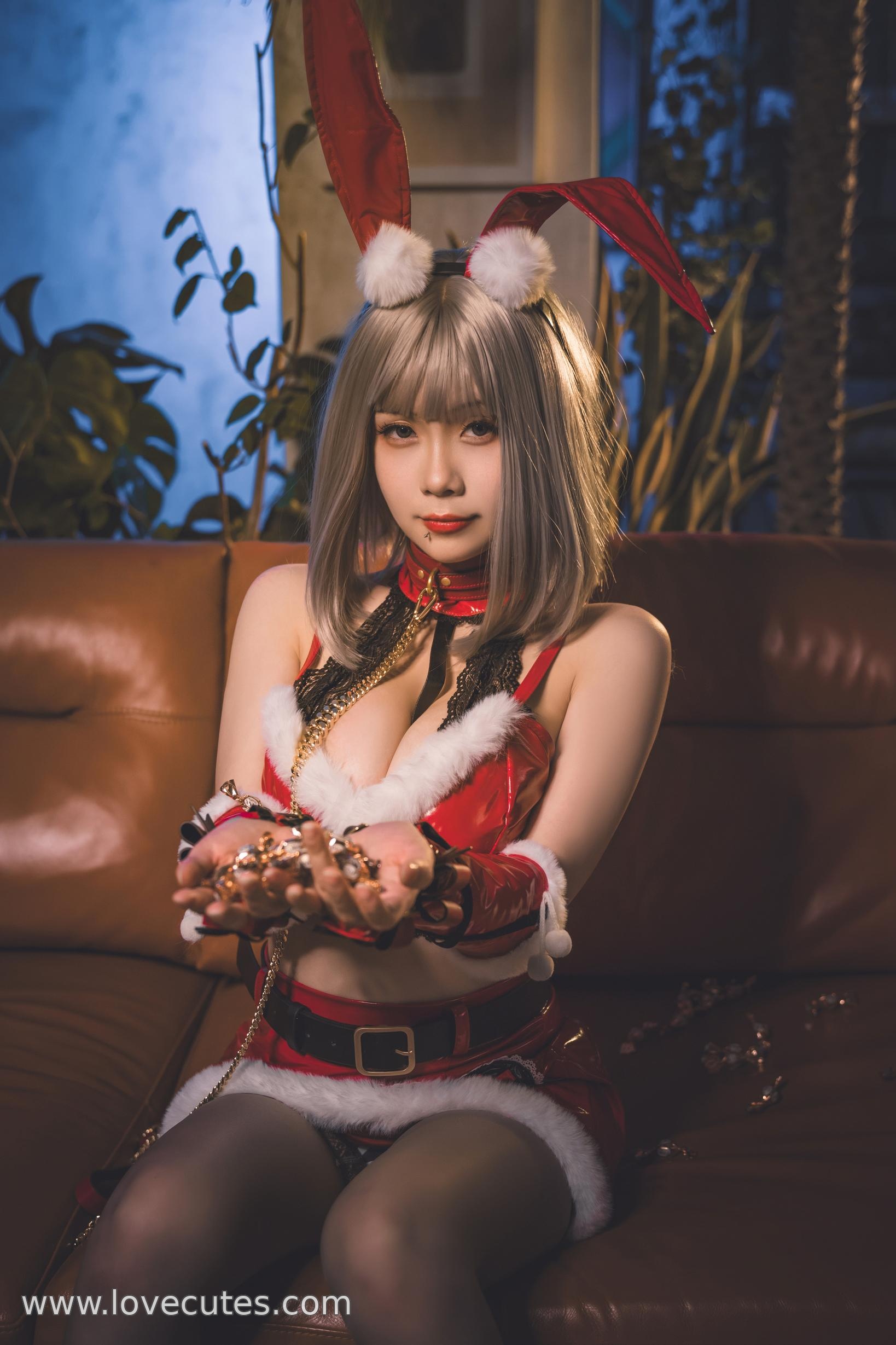 写真] 柒柒要乖哦 & 末夜787 - 双人クリスマスギフト：祝祭の雰囲気の中での甘辛な双人私房、魅惑のヒップラインと親密なインタラクション 64P