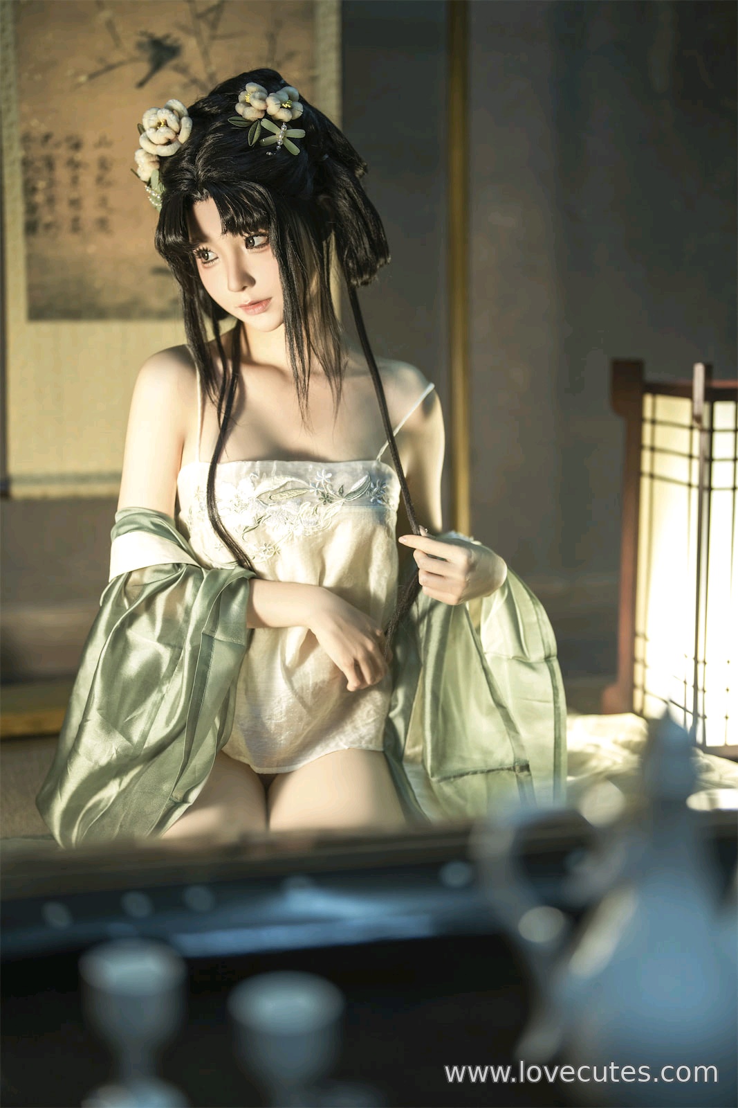 คอสเพลย์] 蠢沫沫 - ชุดโบราณ: ความงามคลาสสิกแบบเรียลลิสติก ฮั่นฟู透视ฉีกขาด หน้าอกยักษ์สะโพกผาย เปิดเป้า ยั่วยวนสุดขีดแบบไม่มีการแก้ไข 151P
