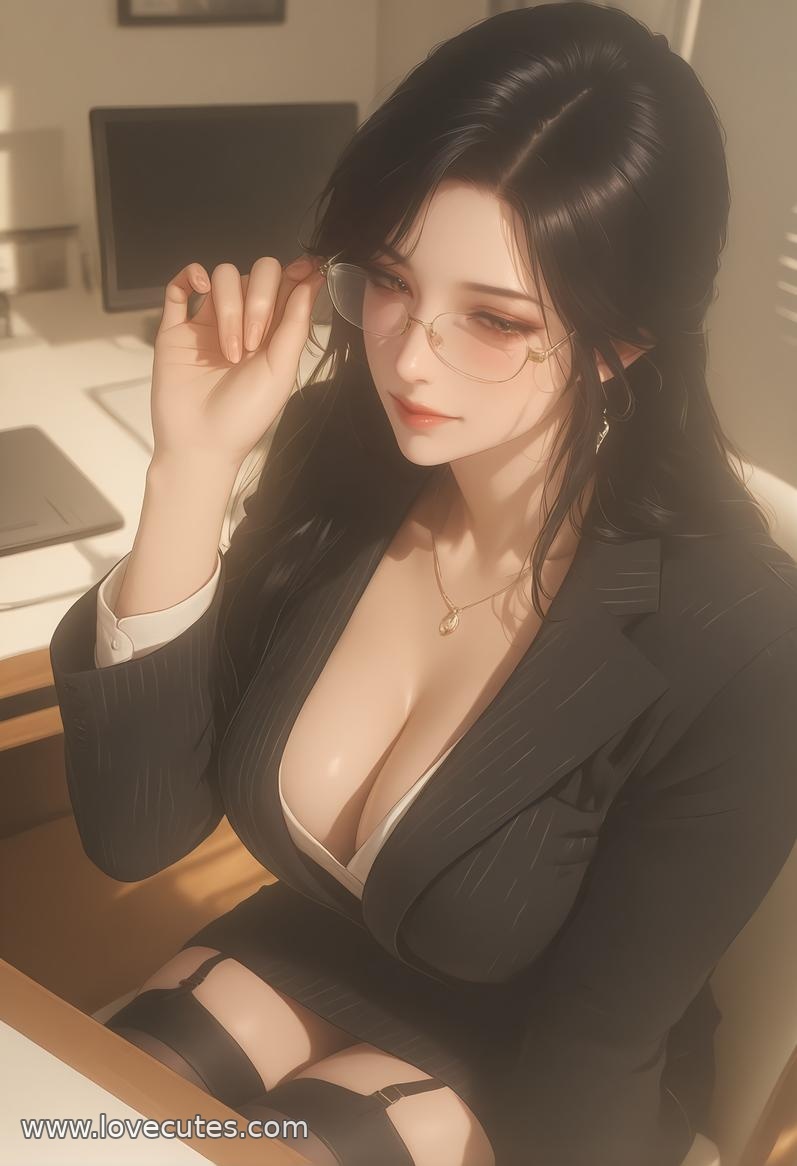 AI生成アニメ少女 - 轻熟風秘書：職場美女の魅惑的なポーズで美胸と完璧な曲線を披露 138P