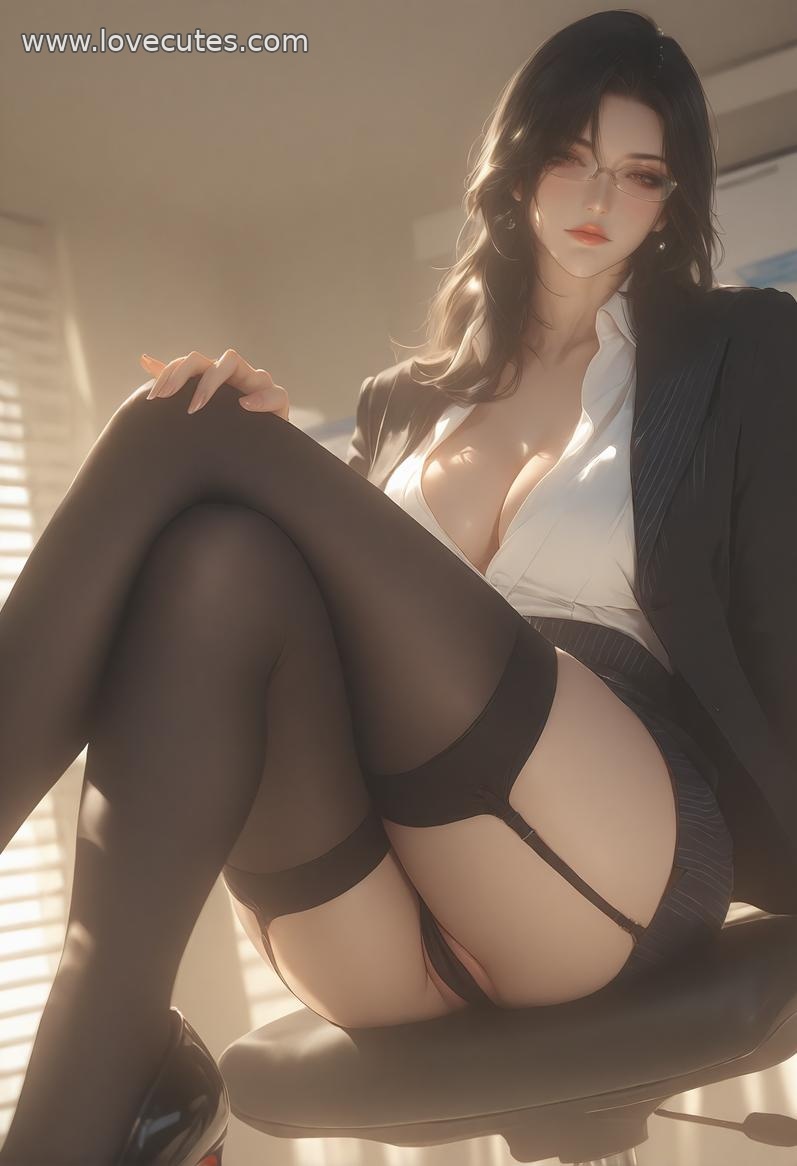 AI 생성 애니메이션 소녀 - 轻熟风 비서: 직장 미녀의 매혹적인 포즈와 완벽한 곡선 138P