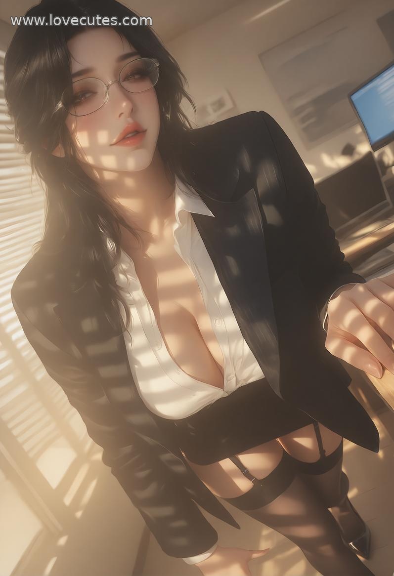 AI 생성 애니메이션 소녀 - 轻熟风 비서: 직장 미녀의 매혹적인 포즈와 완벽한 곡선 138P