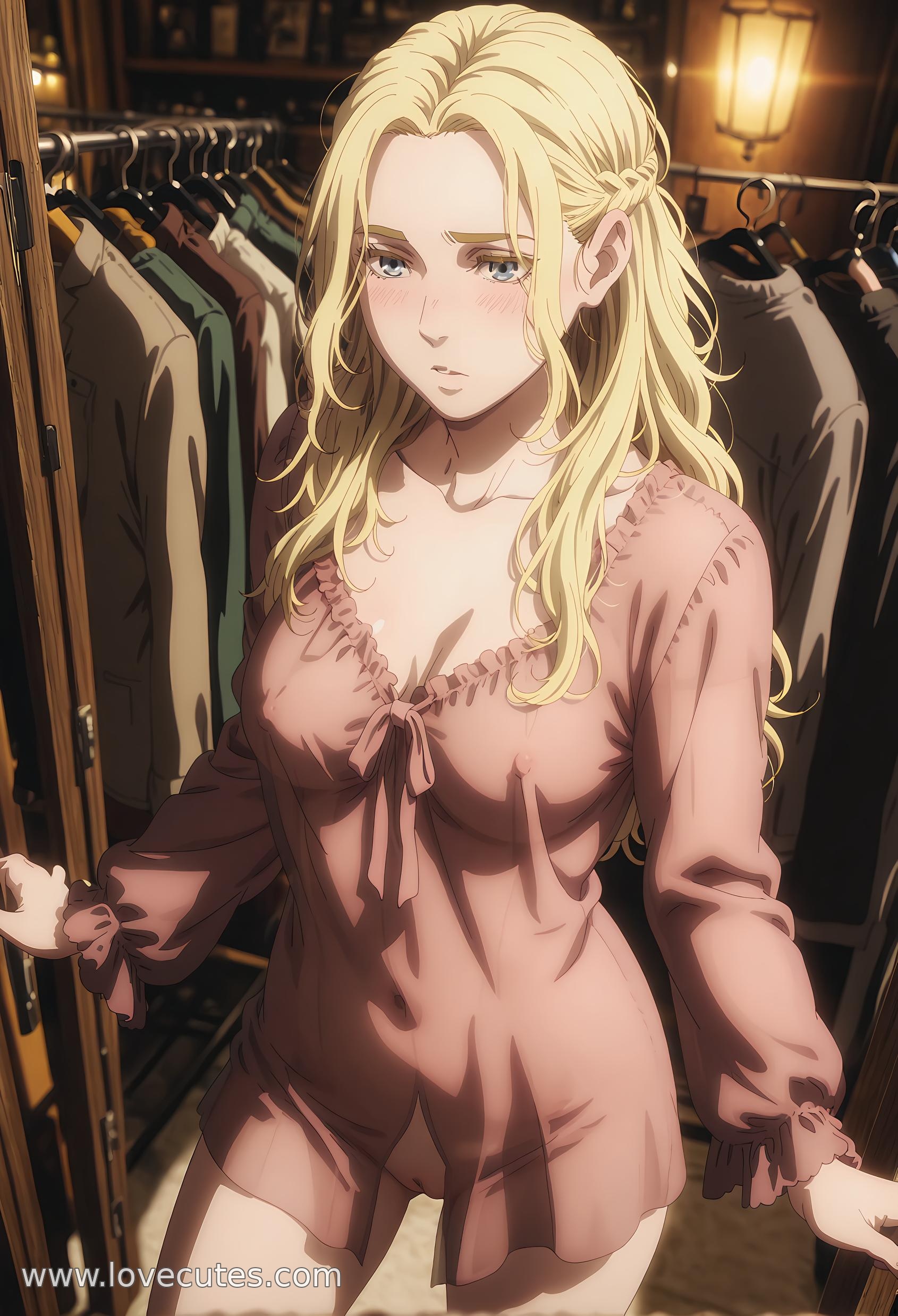 AI Generated Anime Girl - Arnes: Ice Sea Battle, Stunning Curves with Alluring Pose, 54P