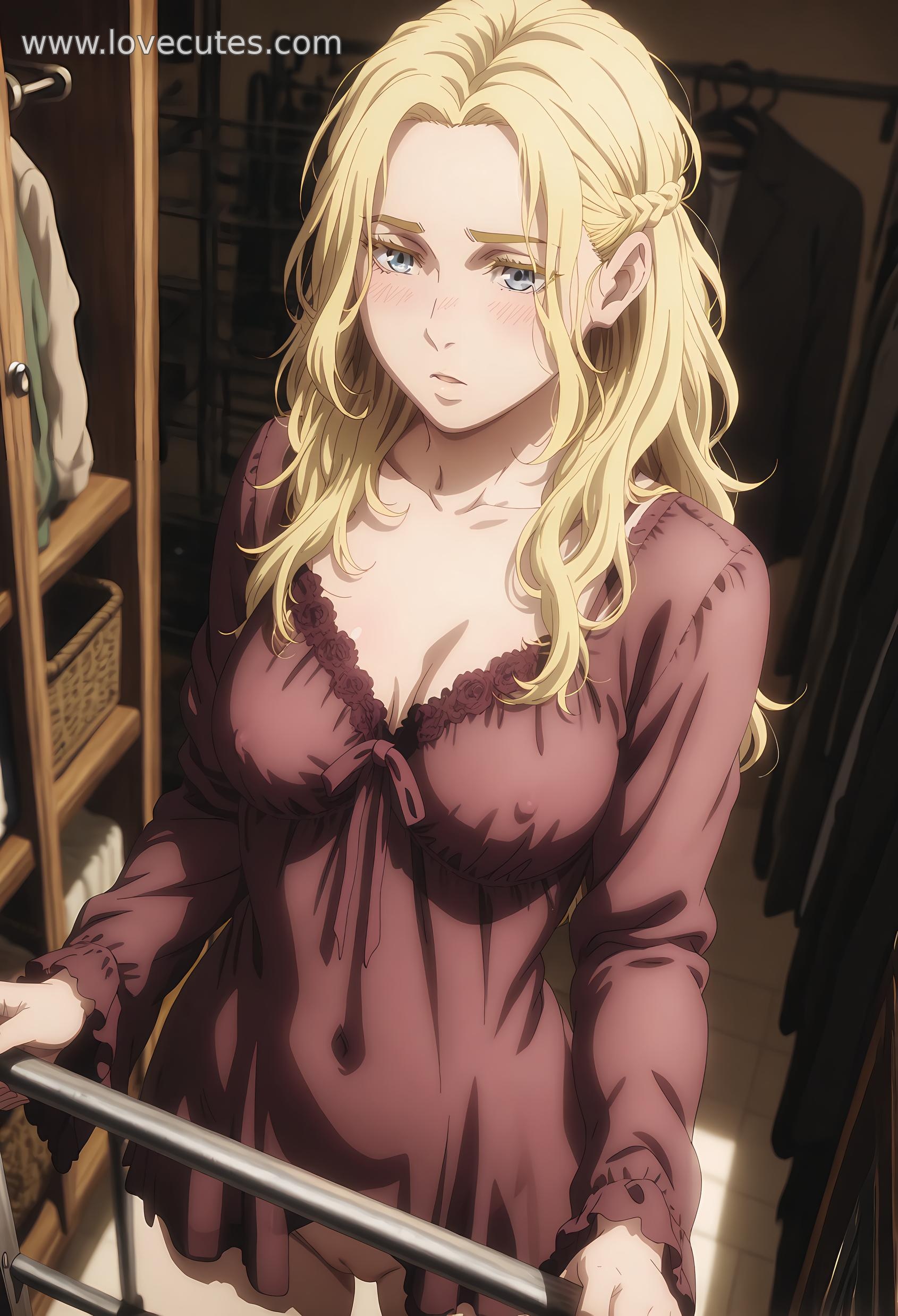 AI Generated Anime Girl - Arnes: Ice Sea Battle, Stunning Curves with Alluring Pose, 54P