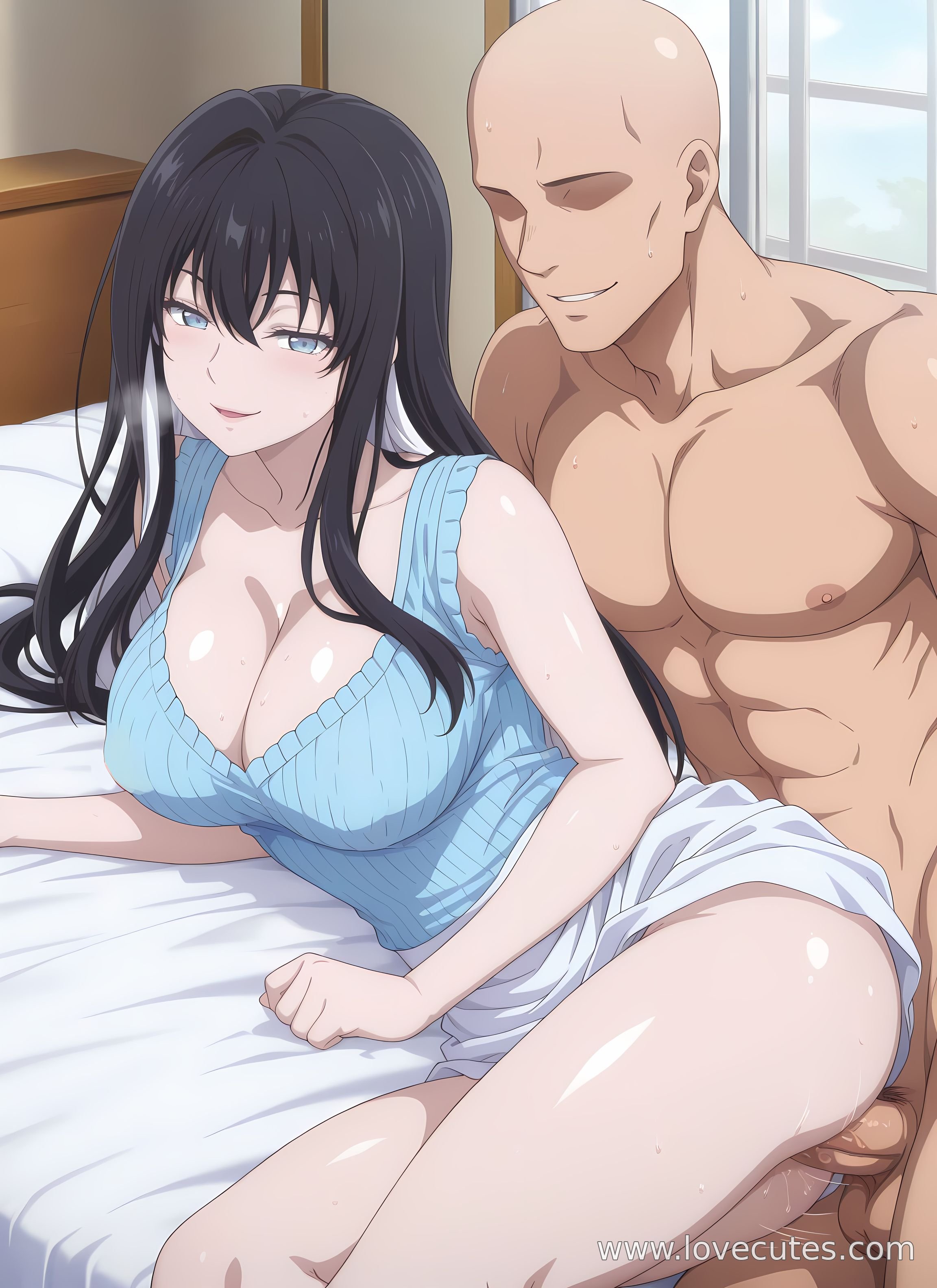 AI生成アニメ少女 - 雪女：虚構推理白虎少女 湿身下の魅惑的ポーズ 110P