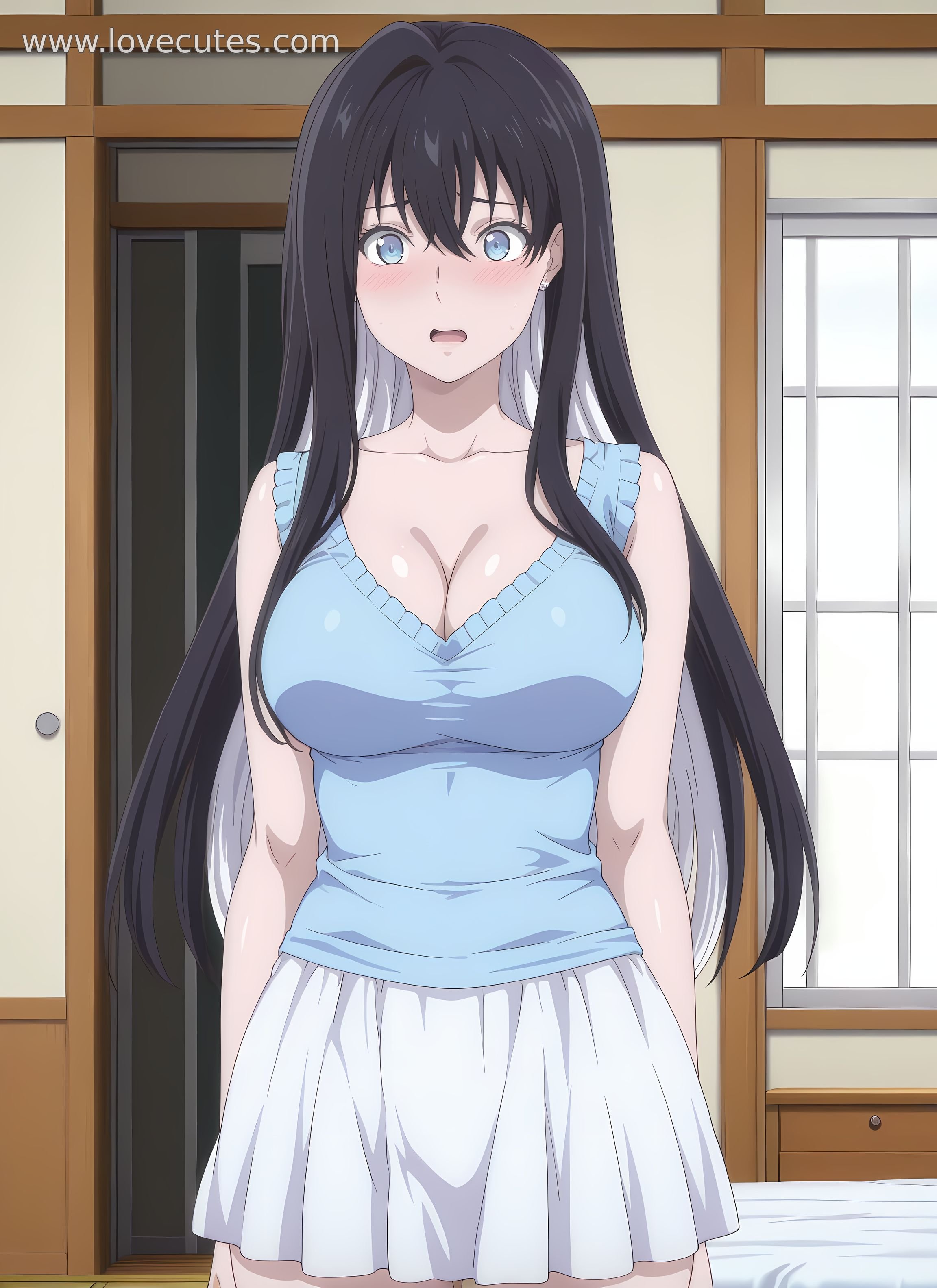 AI生成アニメ少女 - 雪女：虚構推理白虎少女 湿身下の魅惑的ポーズ 110P