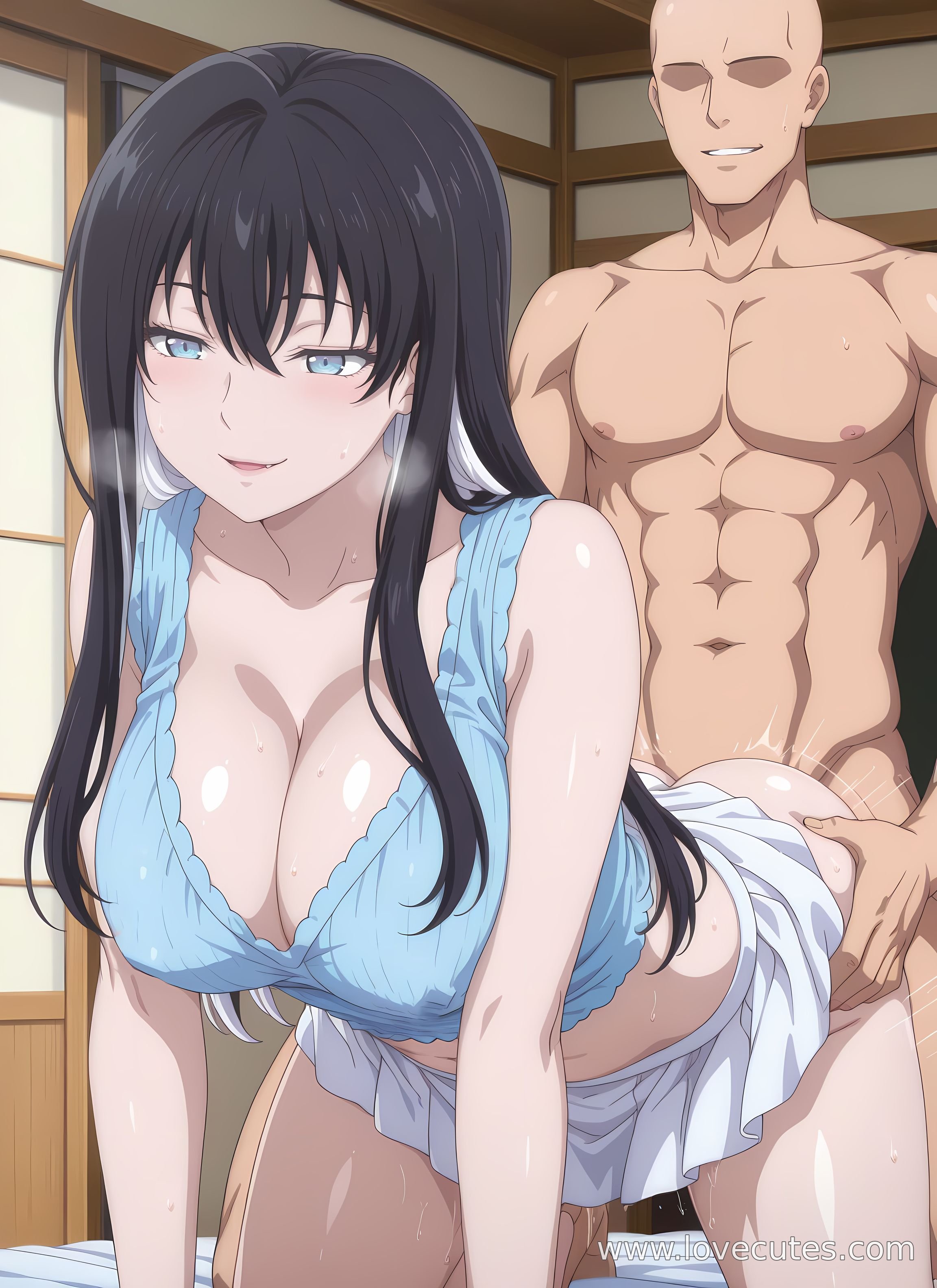 AI生成アニメ少女 - 雪女：虚構推理白虎少女 湿身下の魅惑的ポーズ 110P