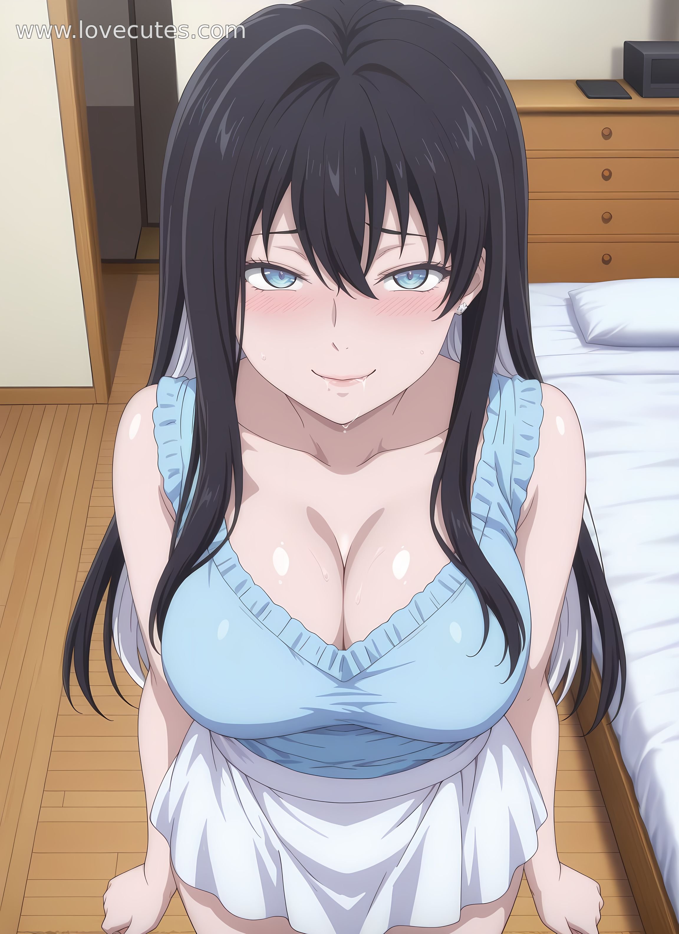 AI生成アニメ少女 - 雪女：虚構推理白虎少女 湿身下の魅惑的ポーズ 110P