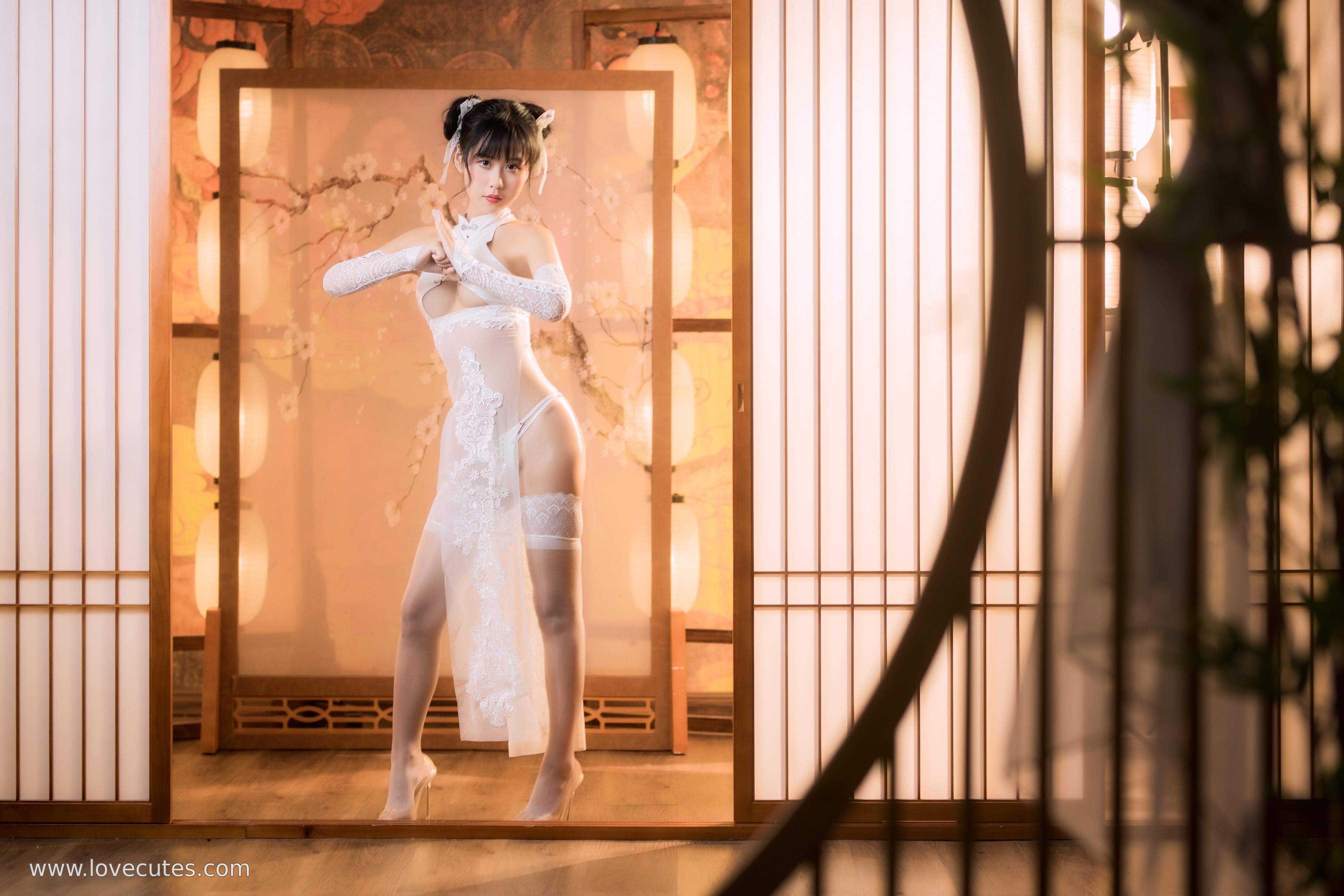 コスプレ] 萌芽儿o0 - 靡煙：ハイヒールとストッキングレースが織りなすオリジナルスタイル、煙の中で冷酷なセクシーさを表現 30P