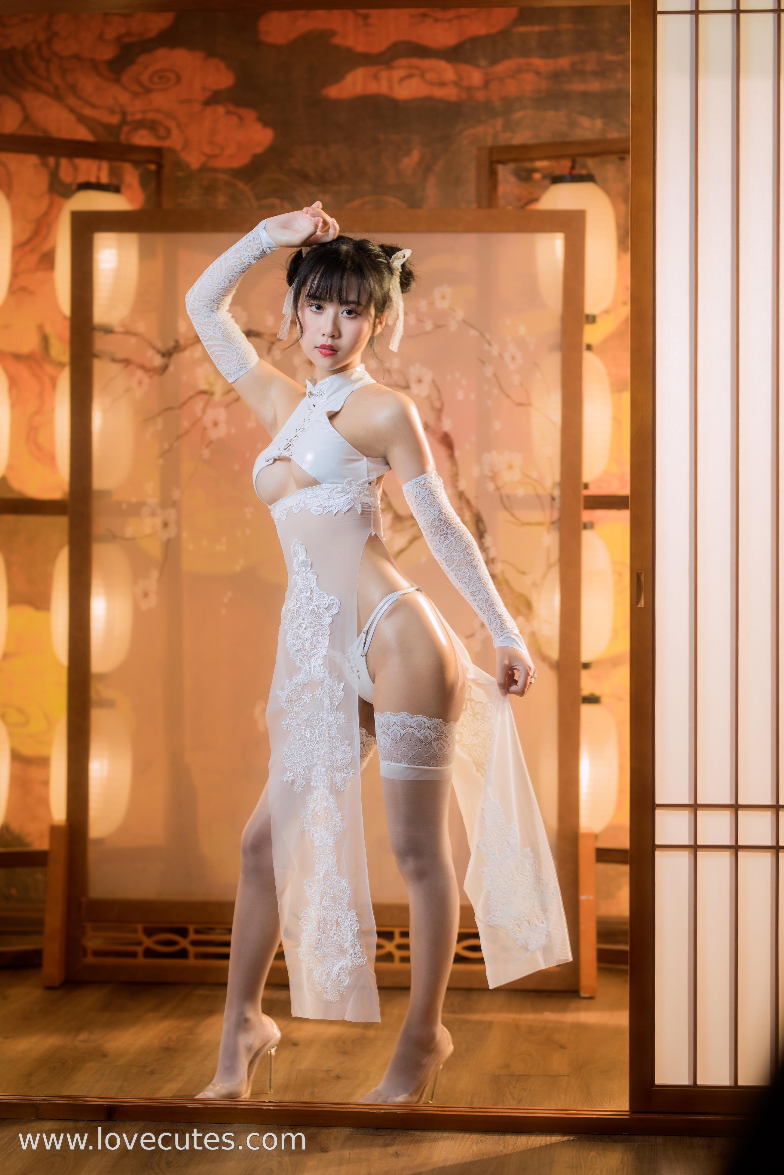コスプレ] 萌芽儿o0 - 靡煙：ハイヒールとストッキングレースが織りなすオリジナルスタイル、煙の中で冷酷なセクシーさを表現 30P
