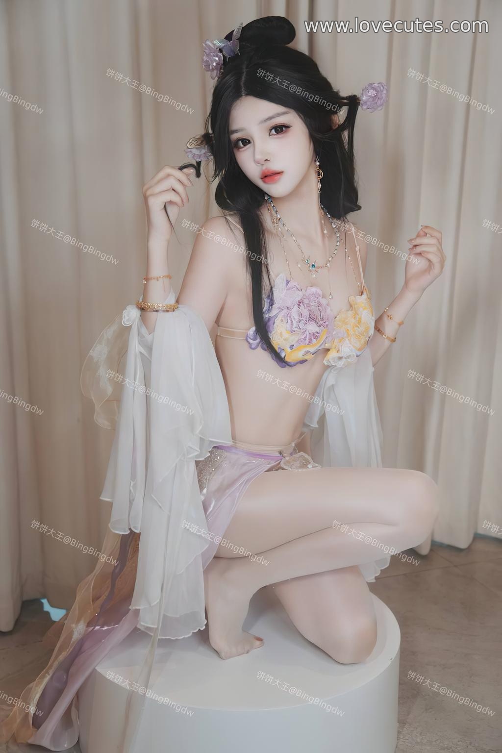 【Cosplay】饼饼大王 - 永劫無間·迦南「閉月之顏」：暗夜刺客風格角色還原，冷艷氣質與身材線條並重呈現 13P2V
