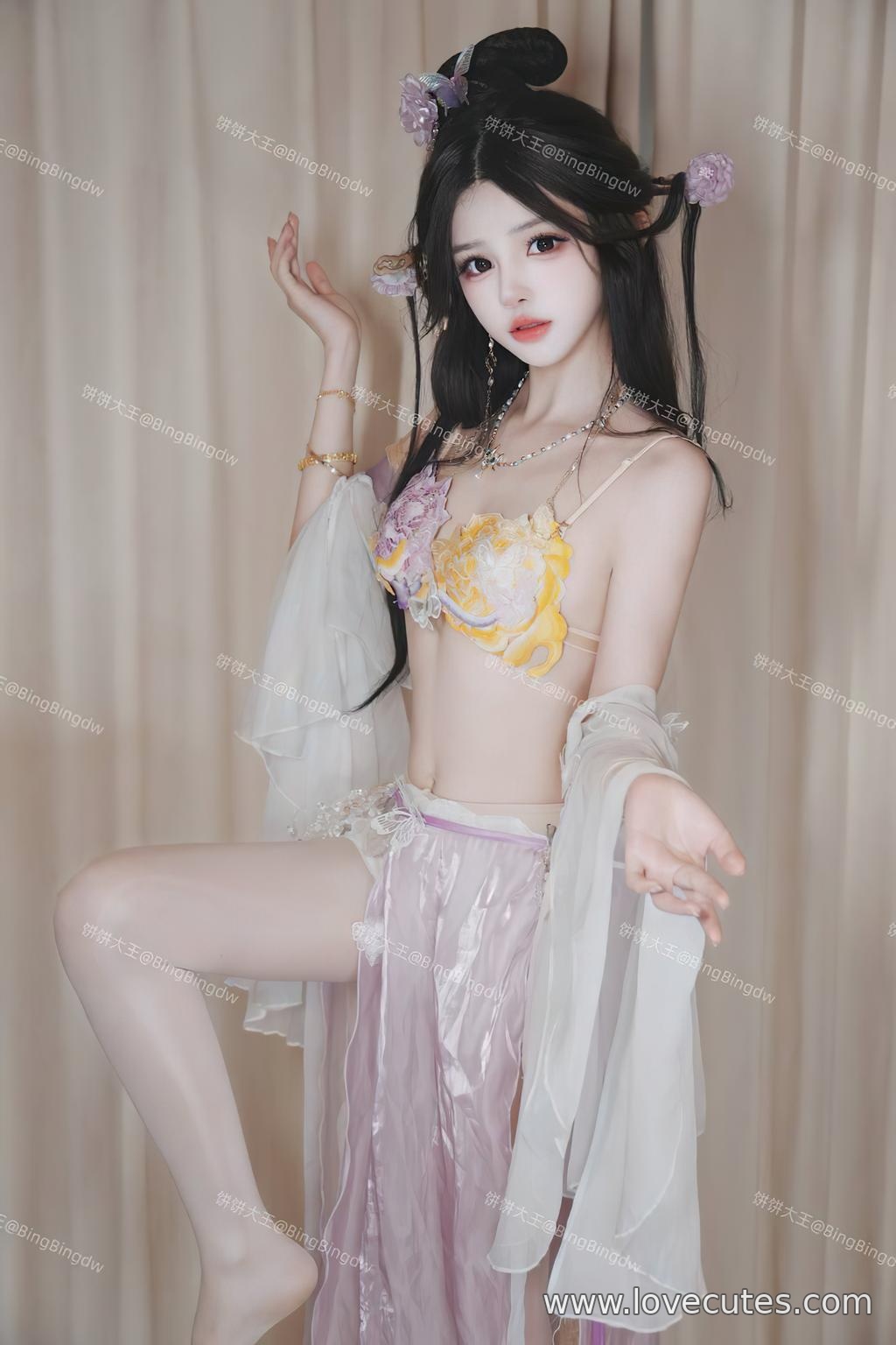 【Cosplay】饼饼大王 - 永劫無間·迦南「閉月之顏」：暗夜刺客風格角色還原，冷艷氣質與身材線條並重呈現 13P2V