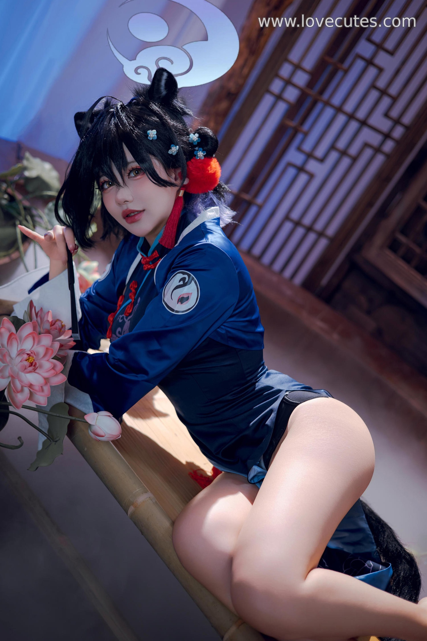 「[コスプレ] これはクマの子？ - 漆原輝夜：国風チャイナドレス＋古装の雰囲気、魅惑的な眼差しとポーズ、ディテールと質感が素晴らしい 55P」