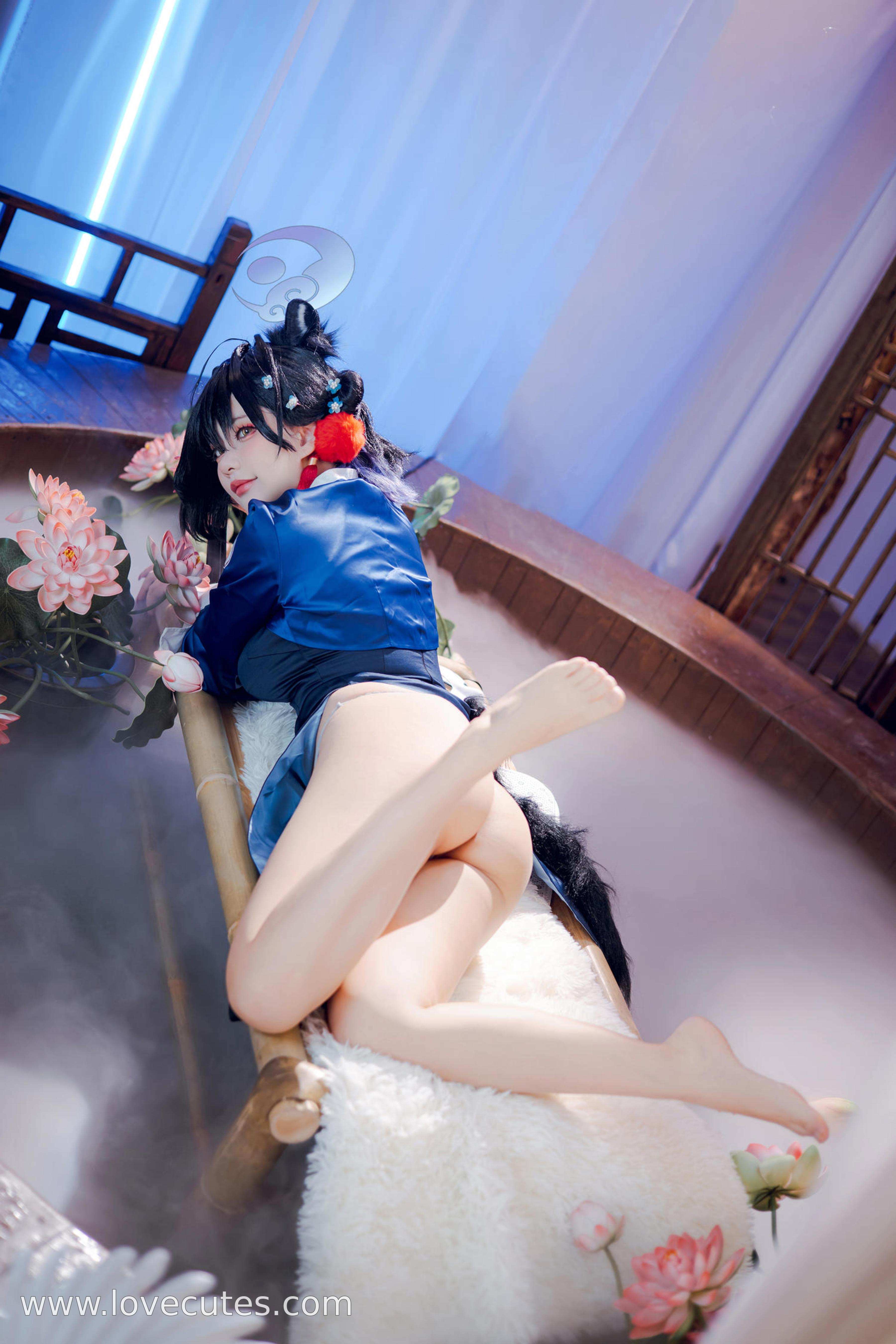 「[コスプレ] これはクマの子？ - 漆原輝夜：国風チャイナドレス＋古装の雰囲気、魅惑的な眼差しとポーズ、ディテールと質感が素晴らしい 55P」