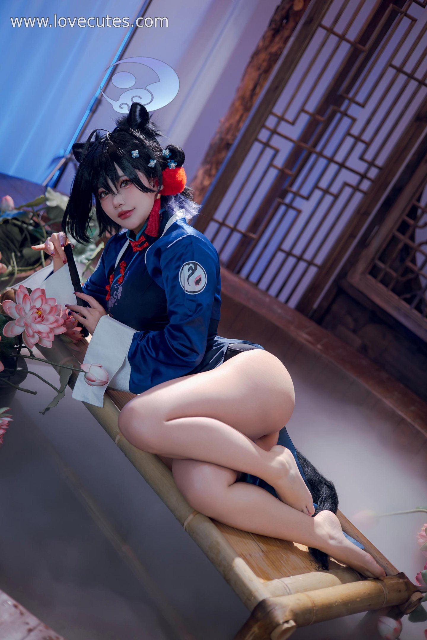 「[コスプレ] これはクマの子？ - 漆原輝夜：国風チャイナドレス＋古装の雰囲気、魅惑的な眼差しとポーズ、ディテールと質感が素晴らしい 55P」