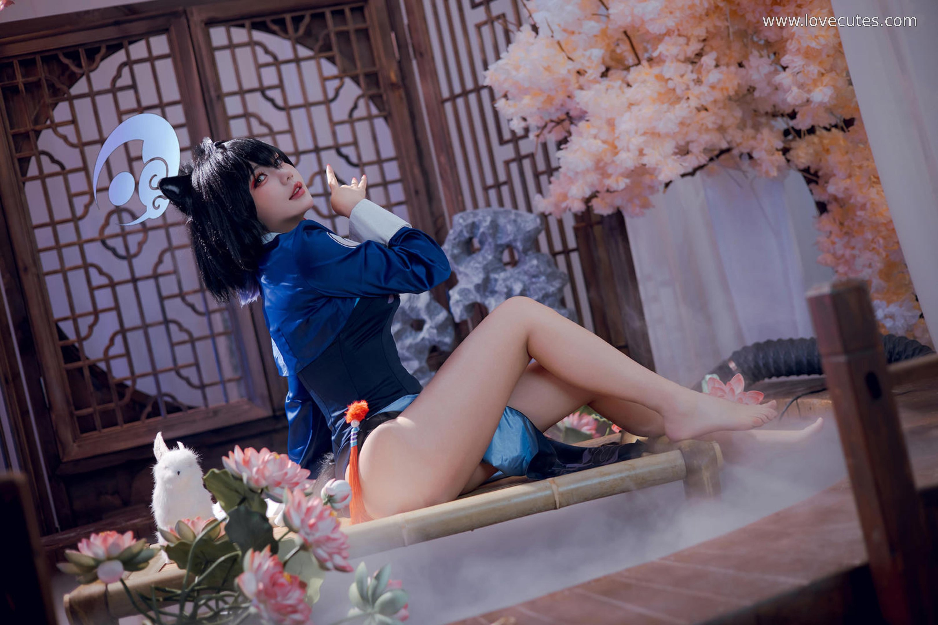 「[コスプレ] これはクマの子？ - 漆原輝夜：国風チャイナドレス＋古装の雰囲気、魅惑的な眼差しとポーズ、ディテールと質感が素晴らしい 55P」