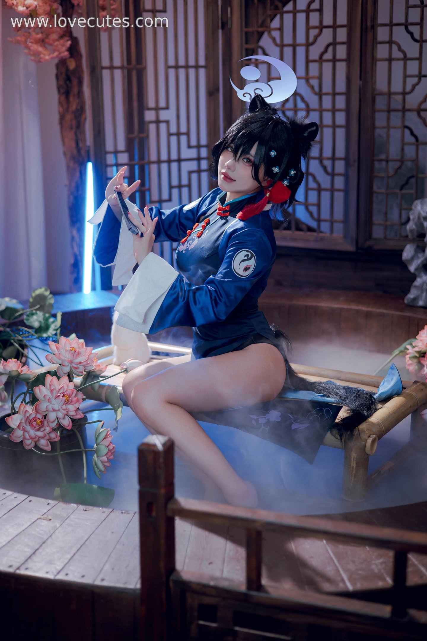 「[コスプレ] これはクマの子？ - 漆原輝夜：国風チャイナドレス＋古装の雰囲気、魅惑的な眼差しとポーズ、ディテールと質感が素晴らしい 55P」