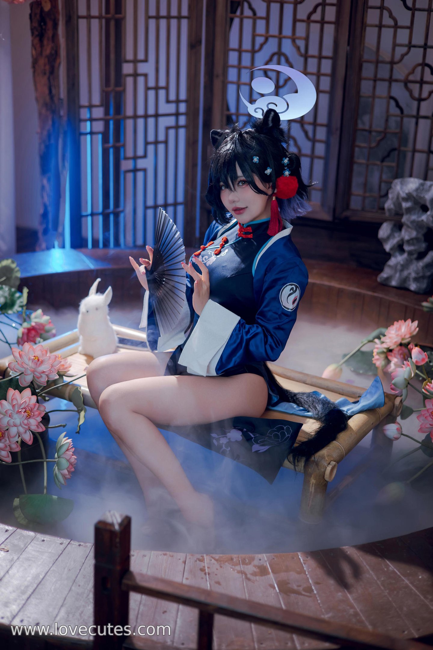 「[コスプレ] これはクマの子？ - 漆原輝夜：国風チャイナドレス＋古装の雰囲気、魅惑的な眼差しとポーズ、ディテールと質感が素晴らしい 55P」