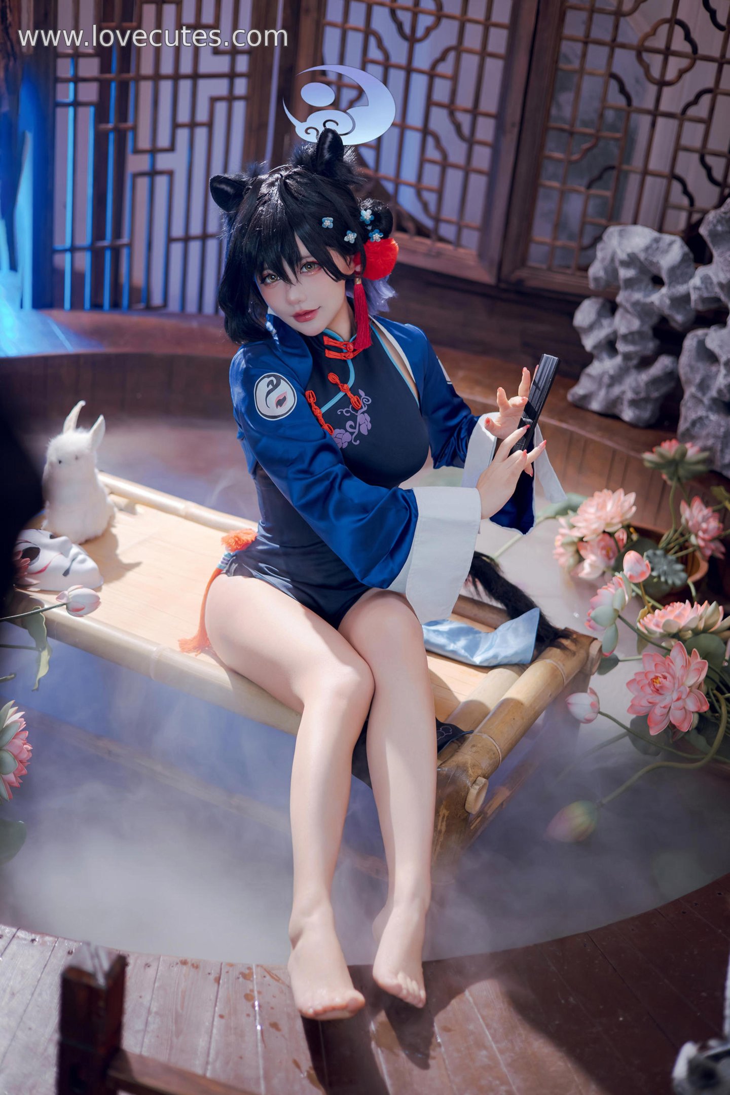 「[コスプレ] これはクマの子？ - 漆原輝夜：国風チャイナドレス＋古装の雰囲気、魅惑的な眼差しとポーズ、ディテールと質感が素晴らしい 55P」