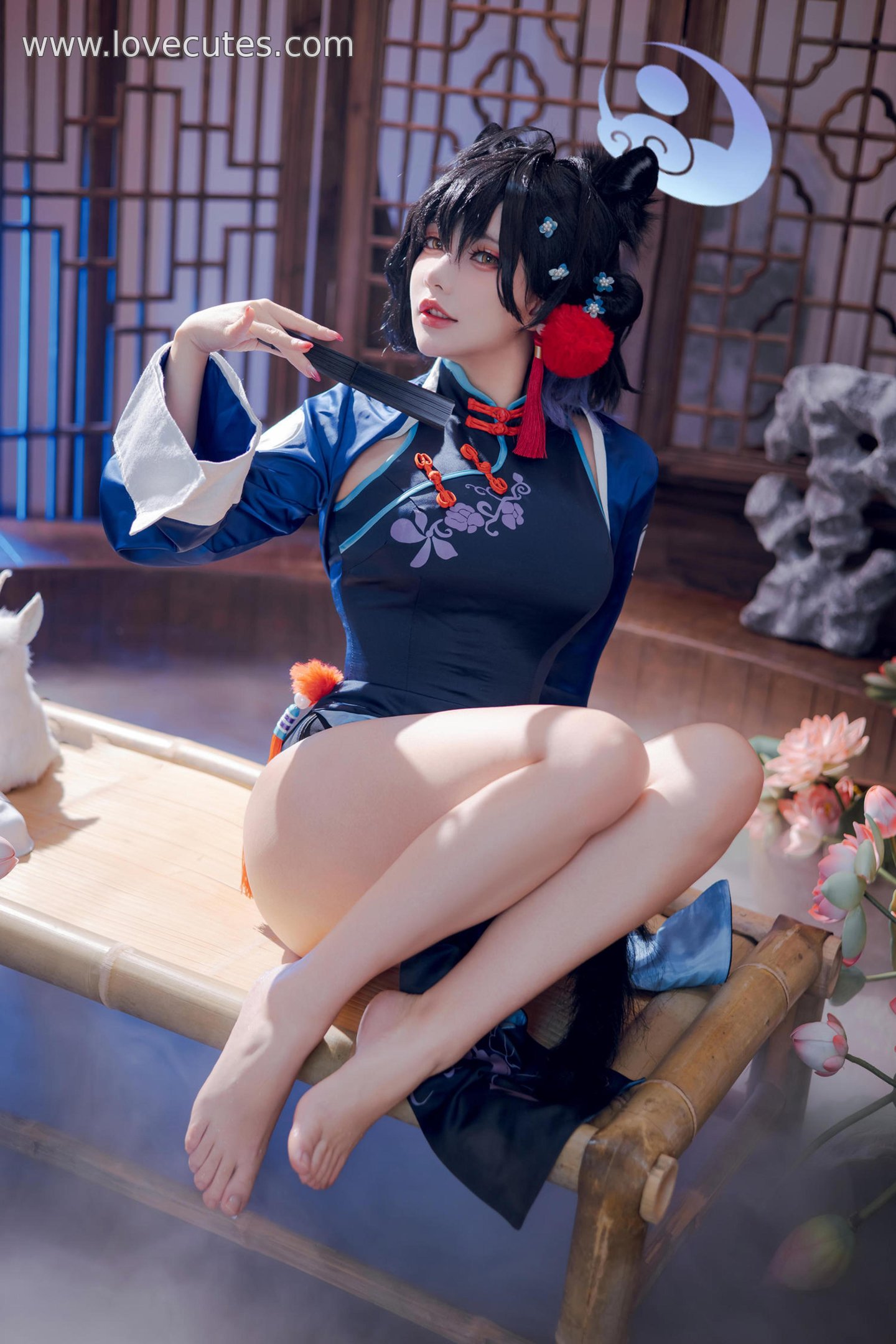 「[コスプレ] これはクマの子？ - 漆原輝夜：国風チャイナドレス＋古装の雰囲気、魅惑的な眼差しとポーズ、ディテールと質感が素晴らしい 55P」