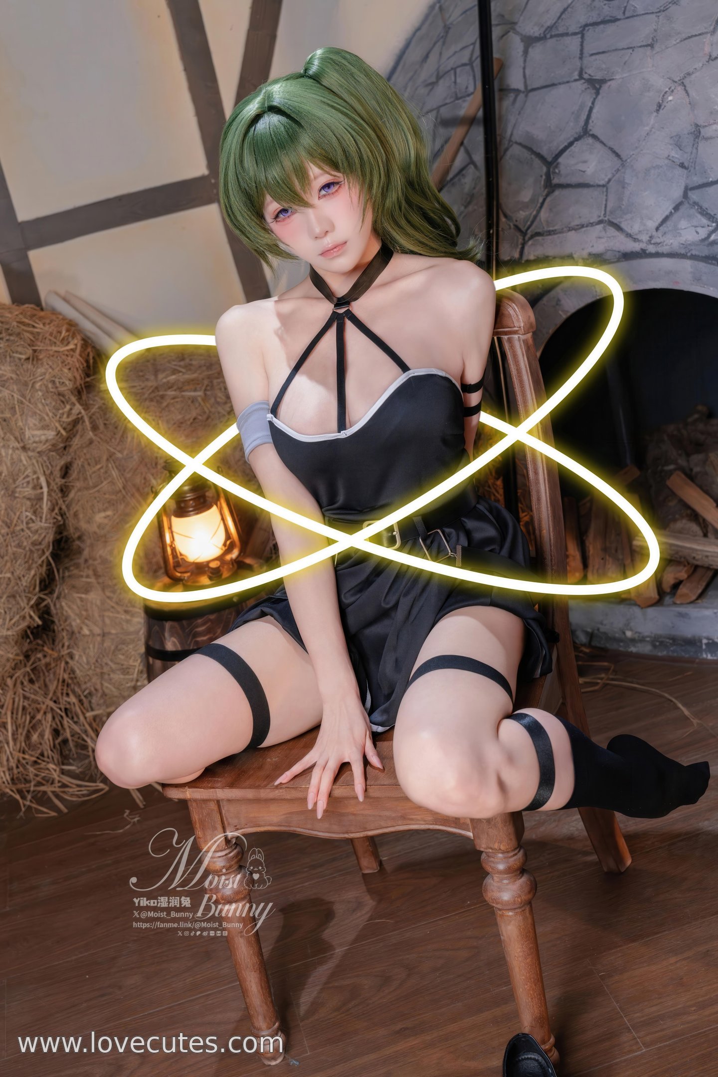 【Cosplay】黏黏團子兔 - 葬送的芙莉蓮·尤貝爾 暗黑系氣質拉滿 造型還原+氛圍感鏡頭 表情與姿態到位 113P+3V