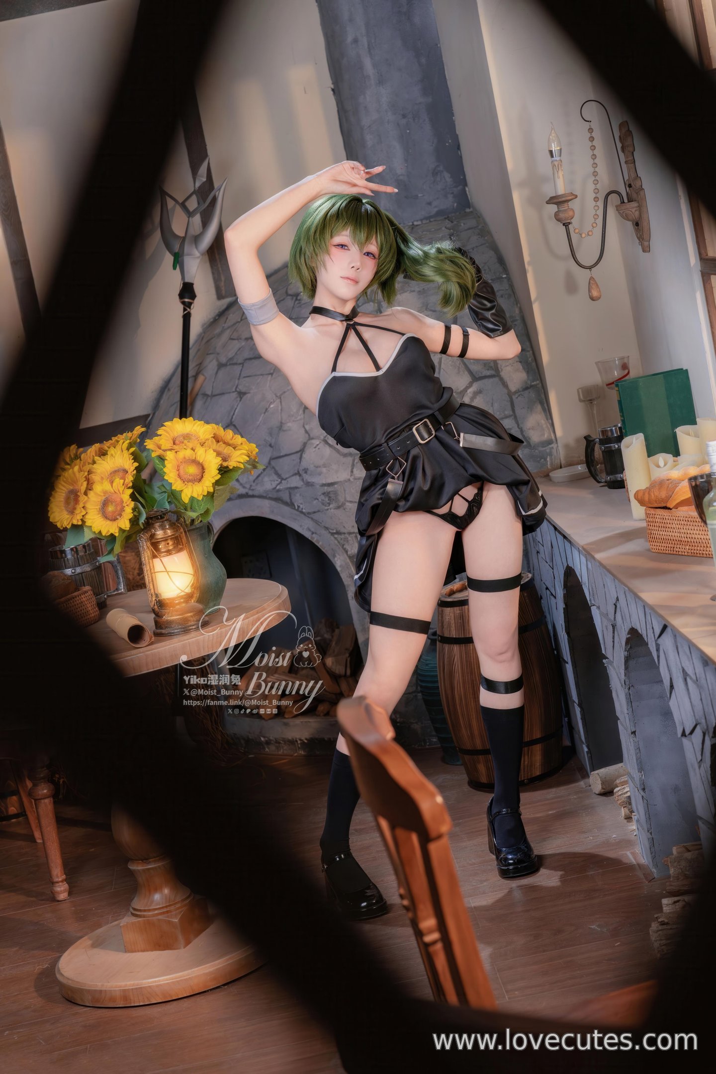 【Cosplay】黏黏團子兔 - 葬送的芙莉蓮·尤貝爾 暗黑系氣質拉滿 造型還原+氛圍感鏡頭 表情與姿態到位 113P+3V