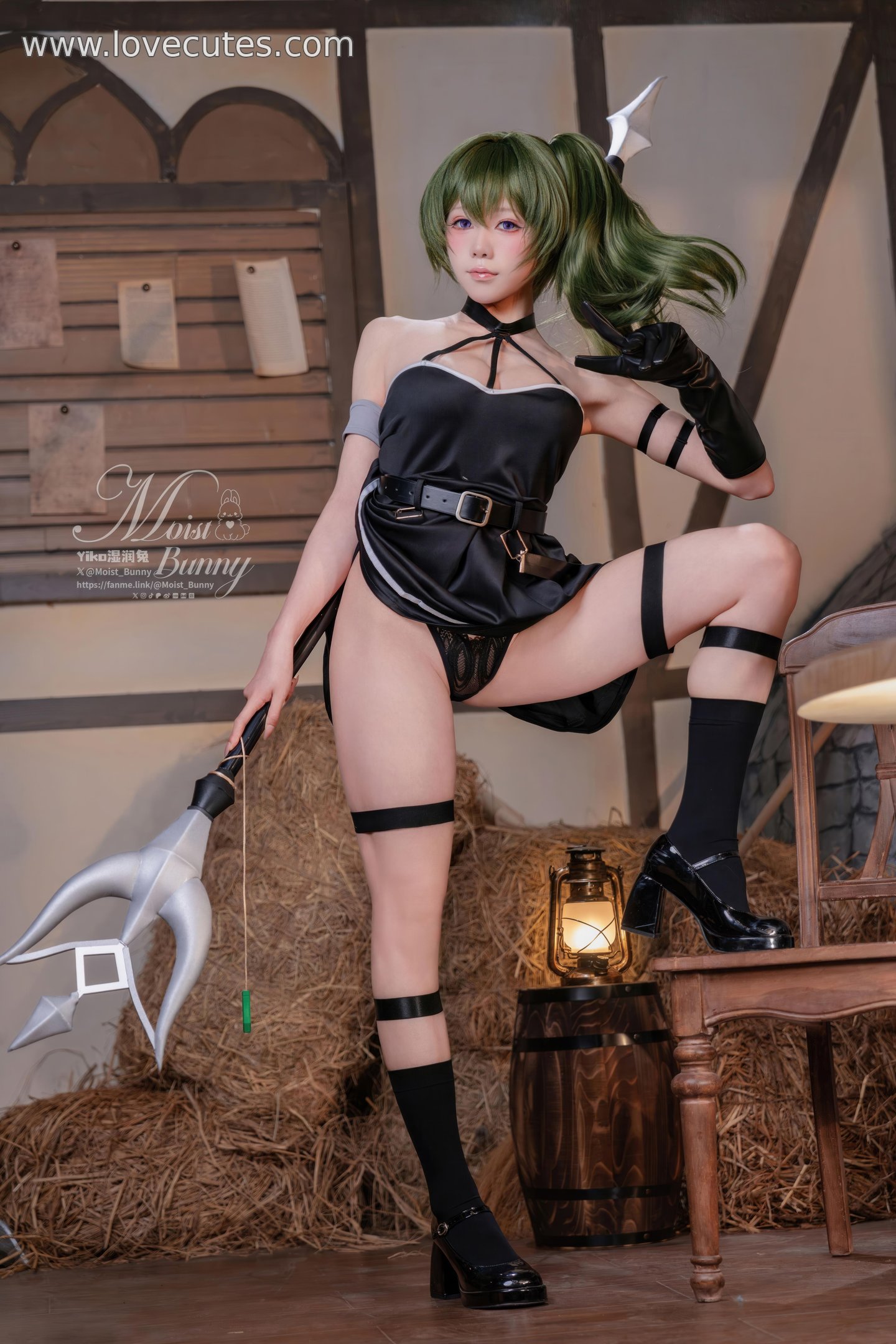【Cosplay】黏黏團子兔 - 葬送的芙莉蓮·尤貝爾 暗黑系氣質拉滿 造型還原+氛圍感鏡頭 表情與姿態到位 113P+3V