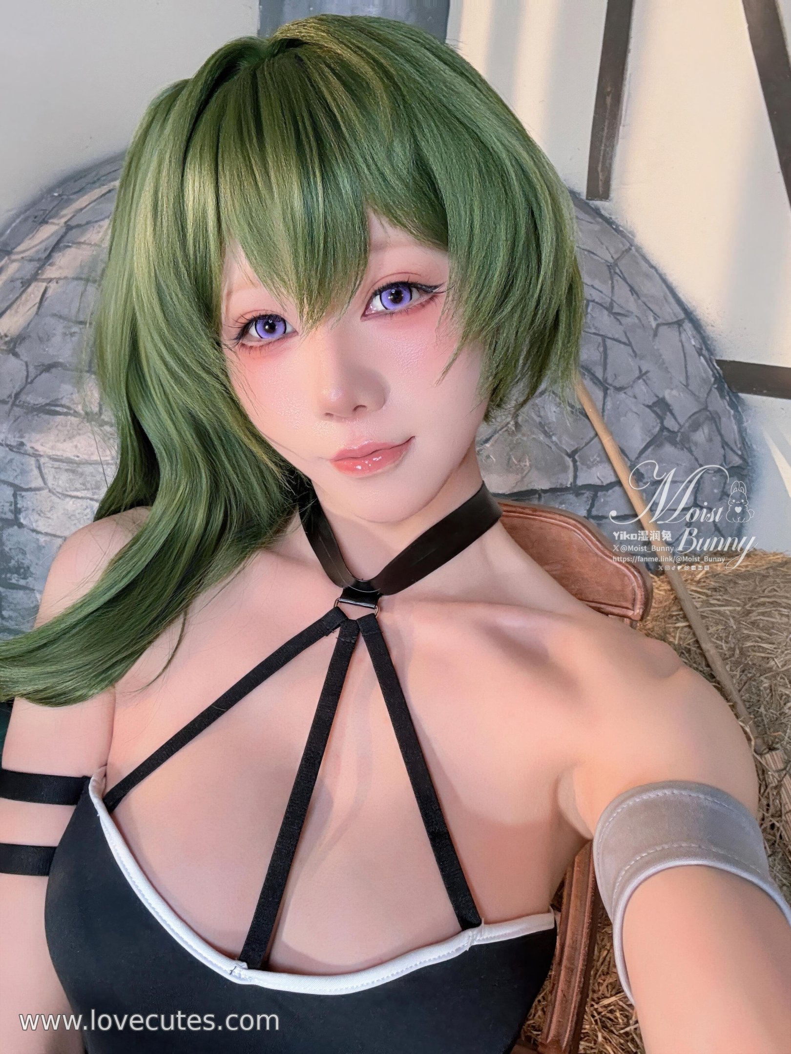 【Cosplay】黏黏團子兔 - 葬送的芙莉蓮·尤貝爾 暗黑系氣質拉滿 造型還原+氛圍感鏡頭 表情與姿態到位 113P+3V