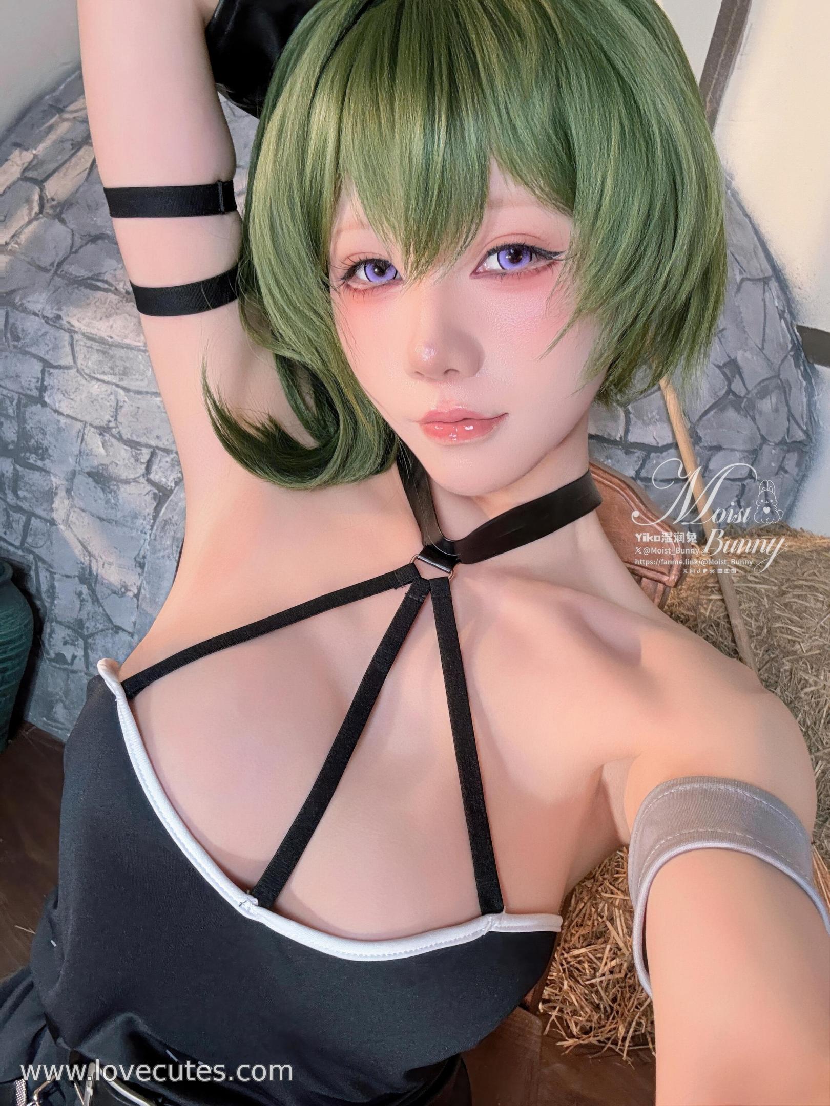 【Cosplay】黏黏團子兔 - 葬送的芙莉蓮·尤貝爾 暗黑系氣質拉滿 造型還原+氛圍感鏡頭 表情與姿態到位 113P+3V