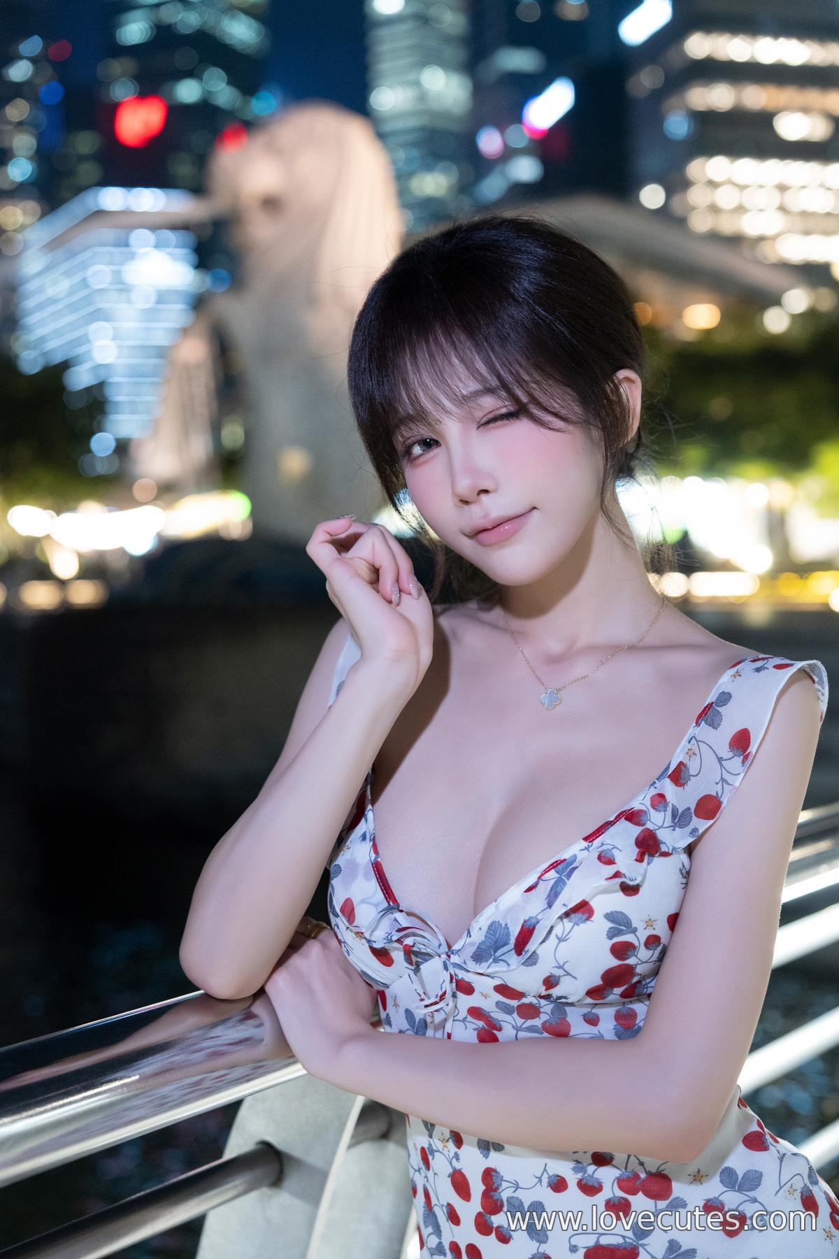 모델] 수미아쿠아 - 싱가포르 야경 촬영: 싱가포르 도시 야경 여행 촬영 네온 조명 + 거리 분위기 12P