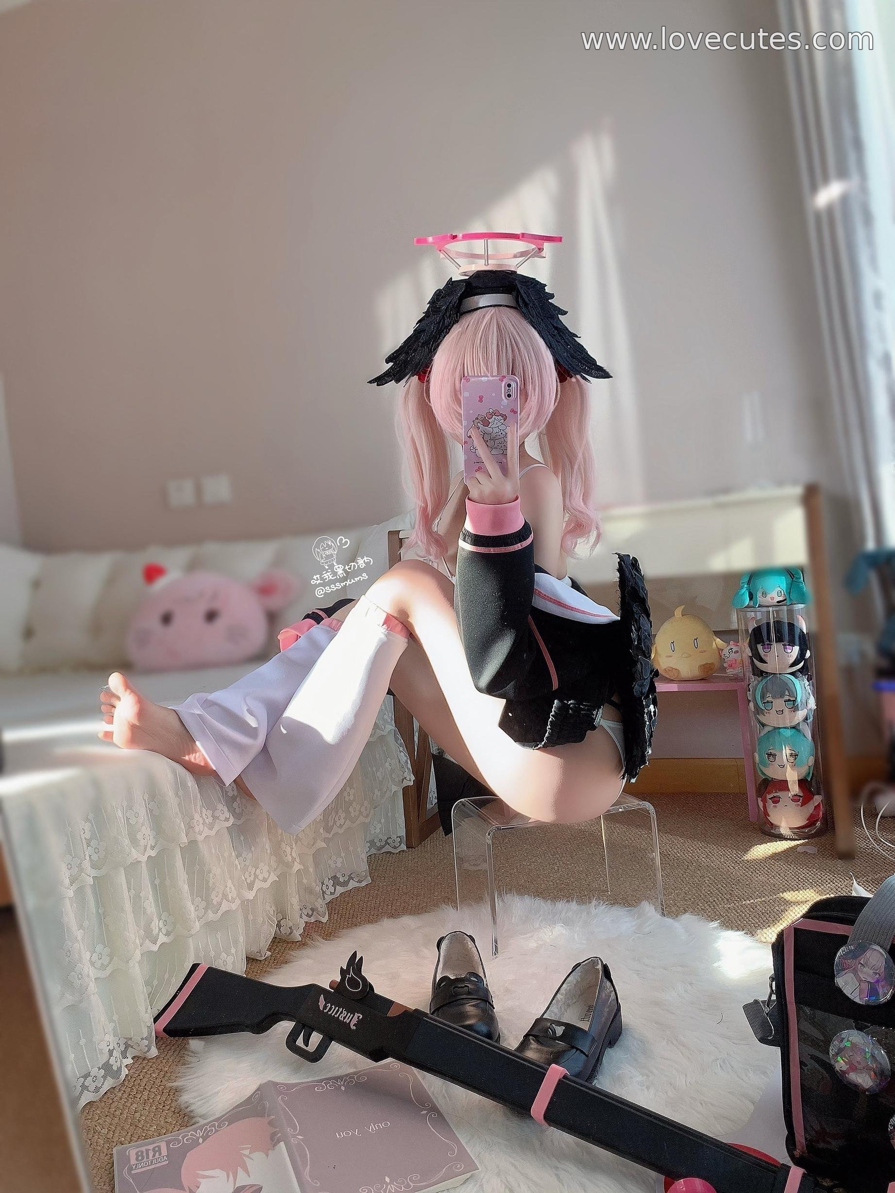 cosplay] 哎我黑切呐 - 下江小春：蔚藍檔案角色制服造型還原 校園JK風格與人物氣質呈現 簡潔場景突出角色氛圍與神態 含46P3V