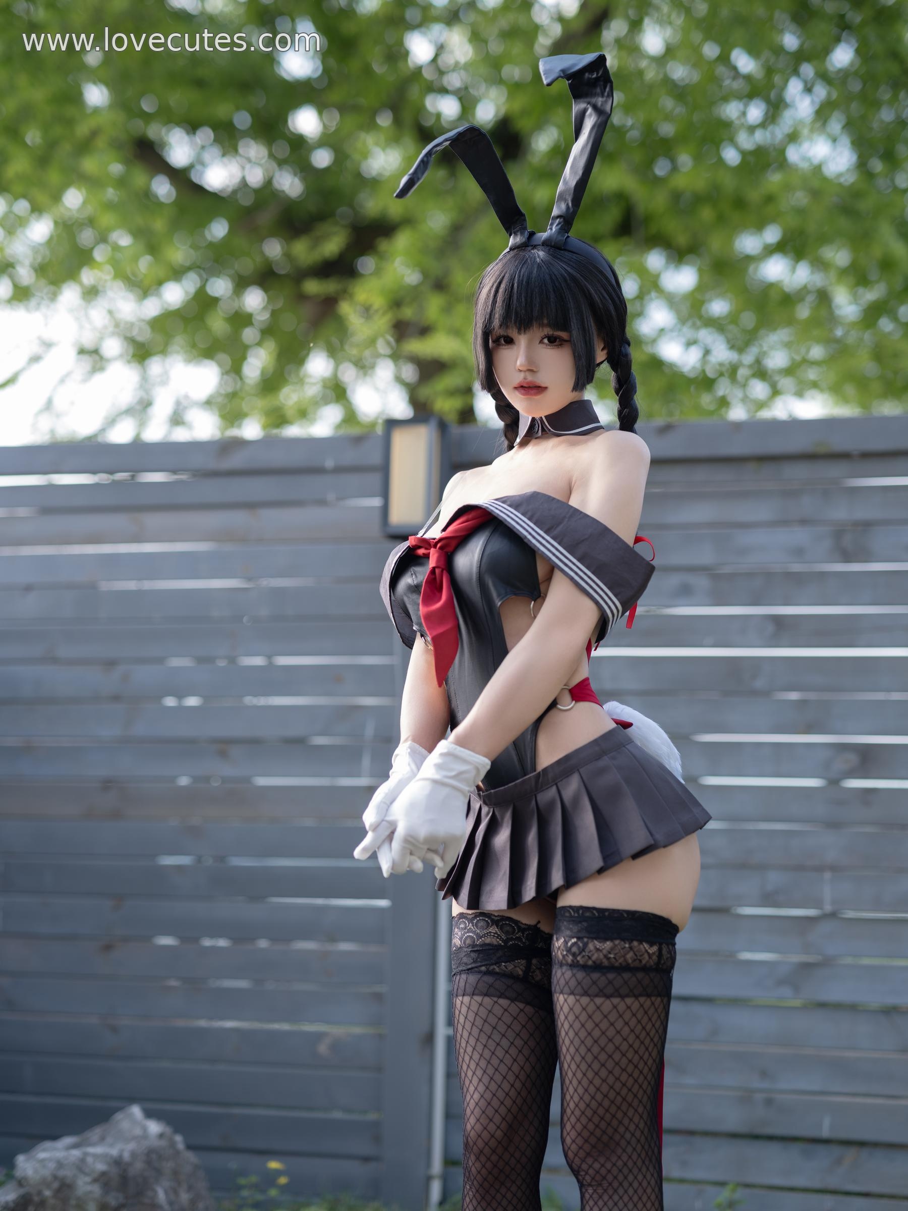 【コスプレ】小倉千代w - 卯月桃子：制服テーマスタイル写真 造形要素が際立つ 雰囲気あるショット 44P
