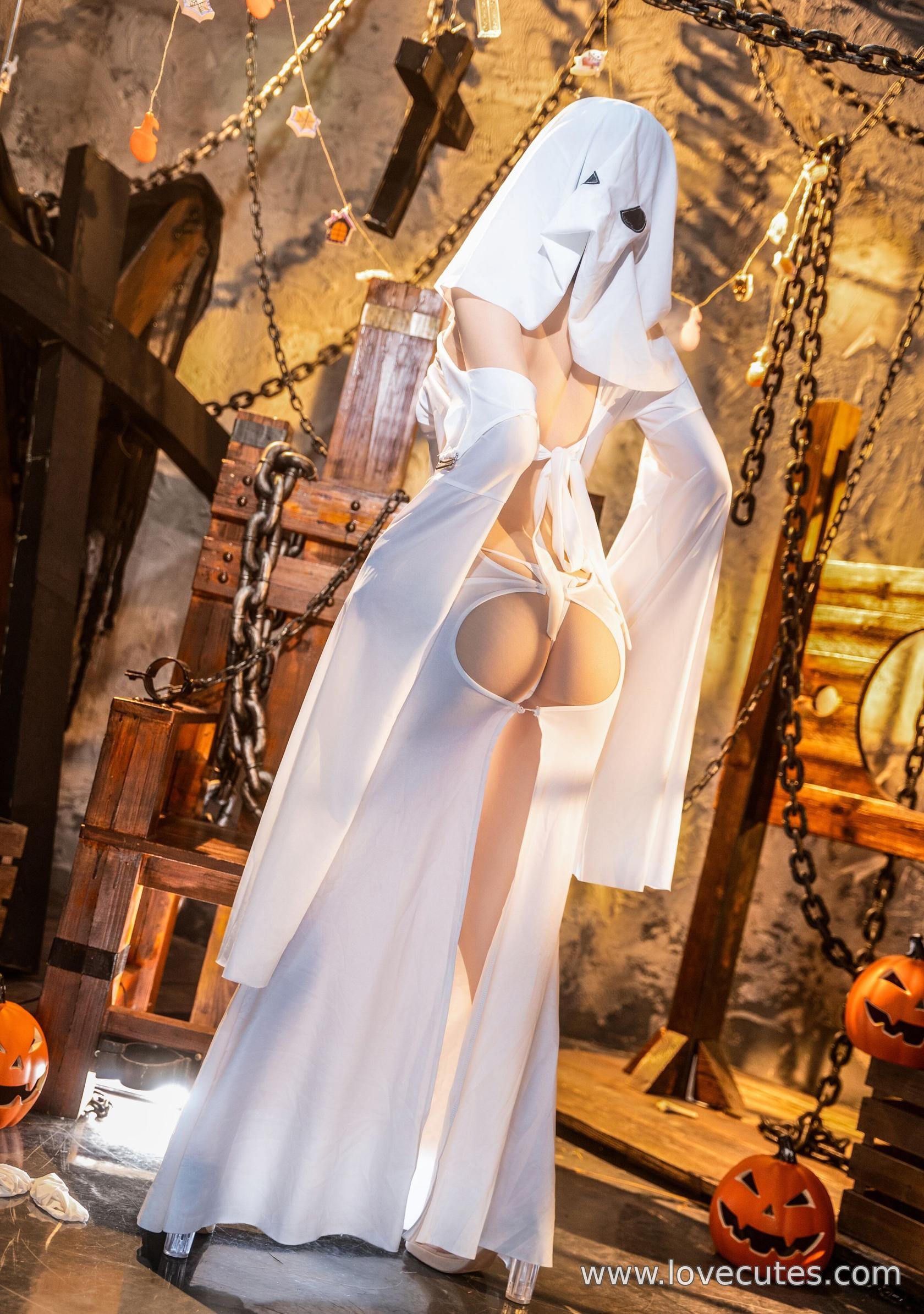 costume play] 柒柒不可爱 - 幽霊娘：神秘な雰囲気のテーマ写真 妆造とシーンが際立つ 画面感強 87P