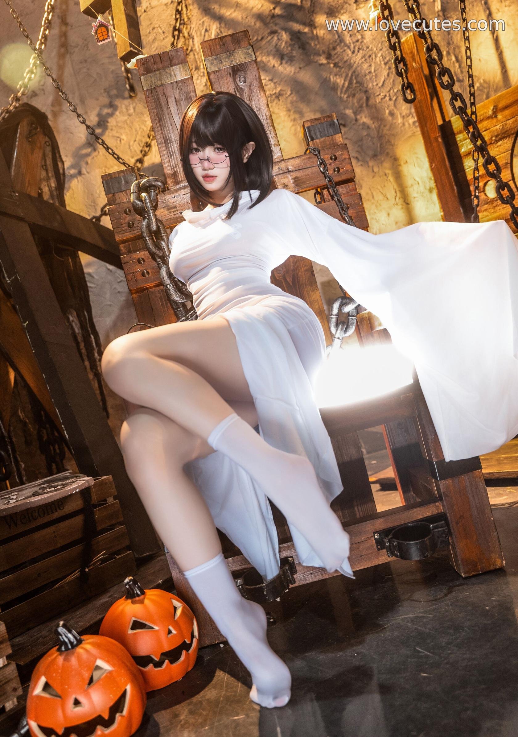costume play] 柒柒不可爱 - 幽霊娘：神秘な雰囲気のテーマ写真 妆造とシーンが際立つ 画面感強 87P
