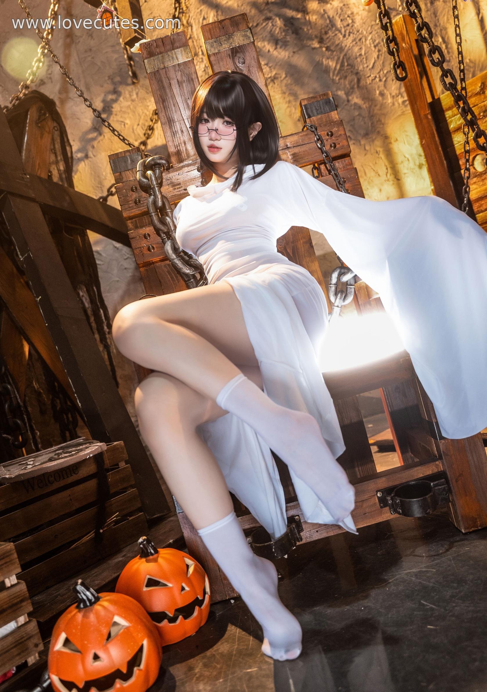 costume play] 柒柒不可爱 - 幽霊娘：神秘な雰囲気のテーマ写真 妆造とシーンが際立つ 画面感強 87P