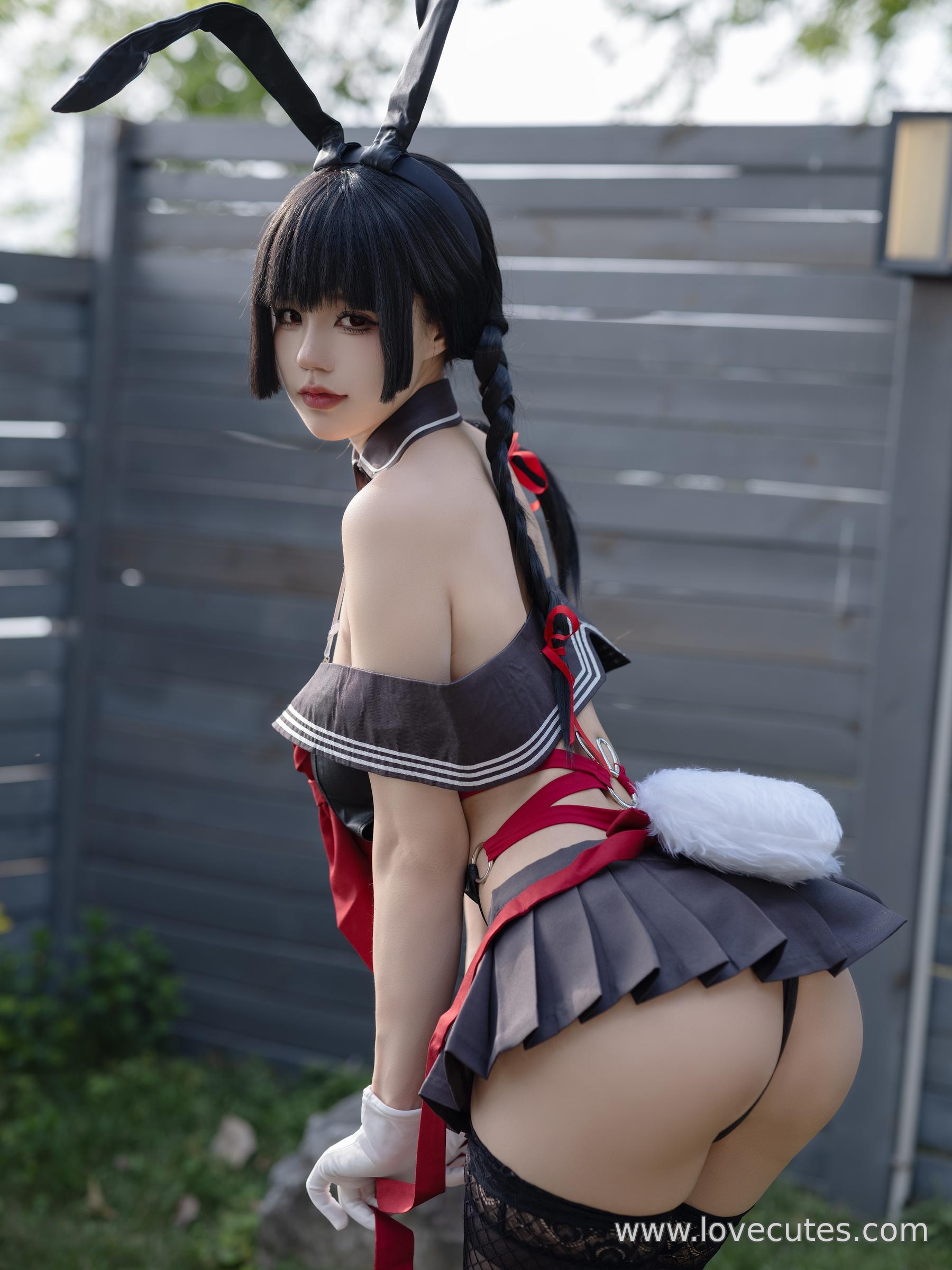 [costume play] 柒柒要乖哦 - 卯月桃子：アウトドア学園風JK制服と魚網ソックスの甘辛コントラスト 45P