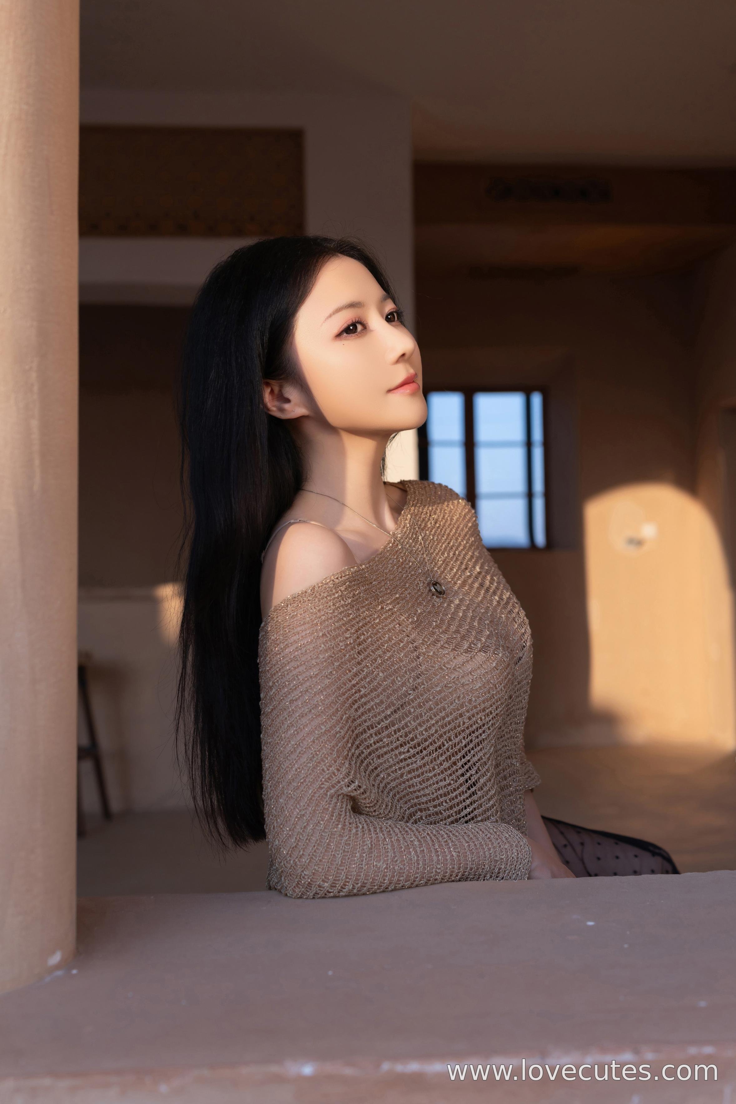 '[모델] 어란피쉬 - 유토피아의 모래: 섬세한 레이스 속옷, 하이힐로 늘어난 다리 비율, 아름다운 가슴과 다리의 조화 120P'