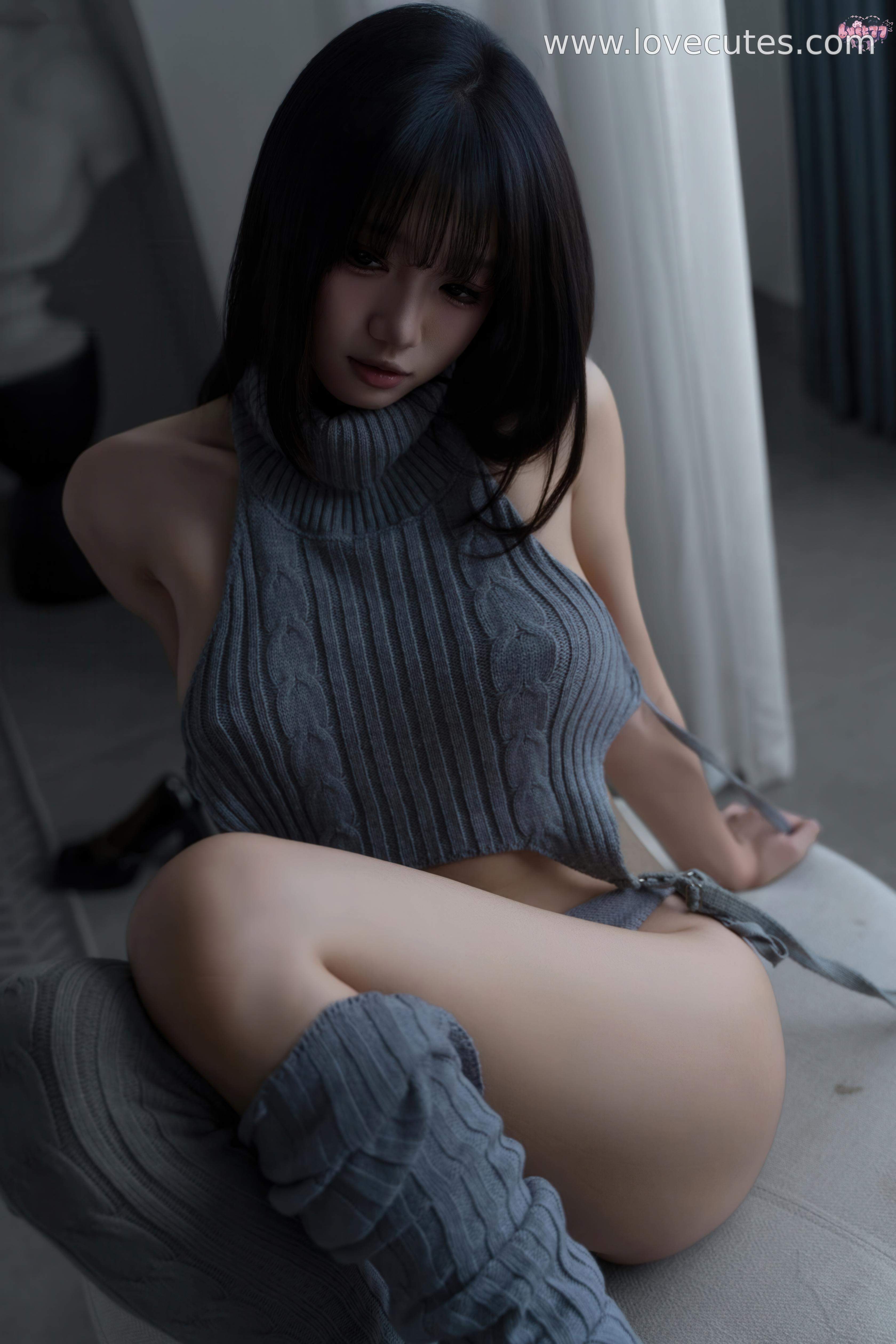 [私房] 칠칠아 착하게 굴어 - 집에서 입는 스웨터: 실내의 느긋한 분위기, 가까이서 보는 매력 112P1V
