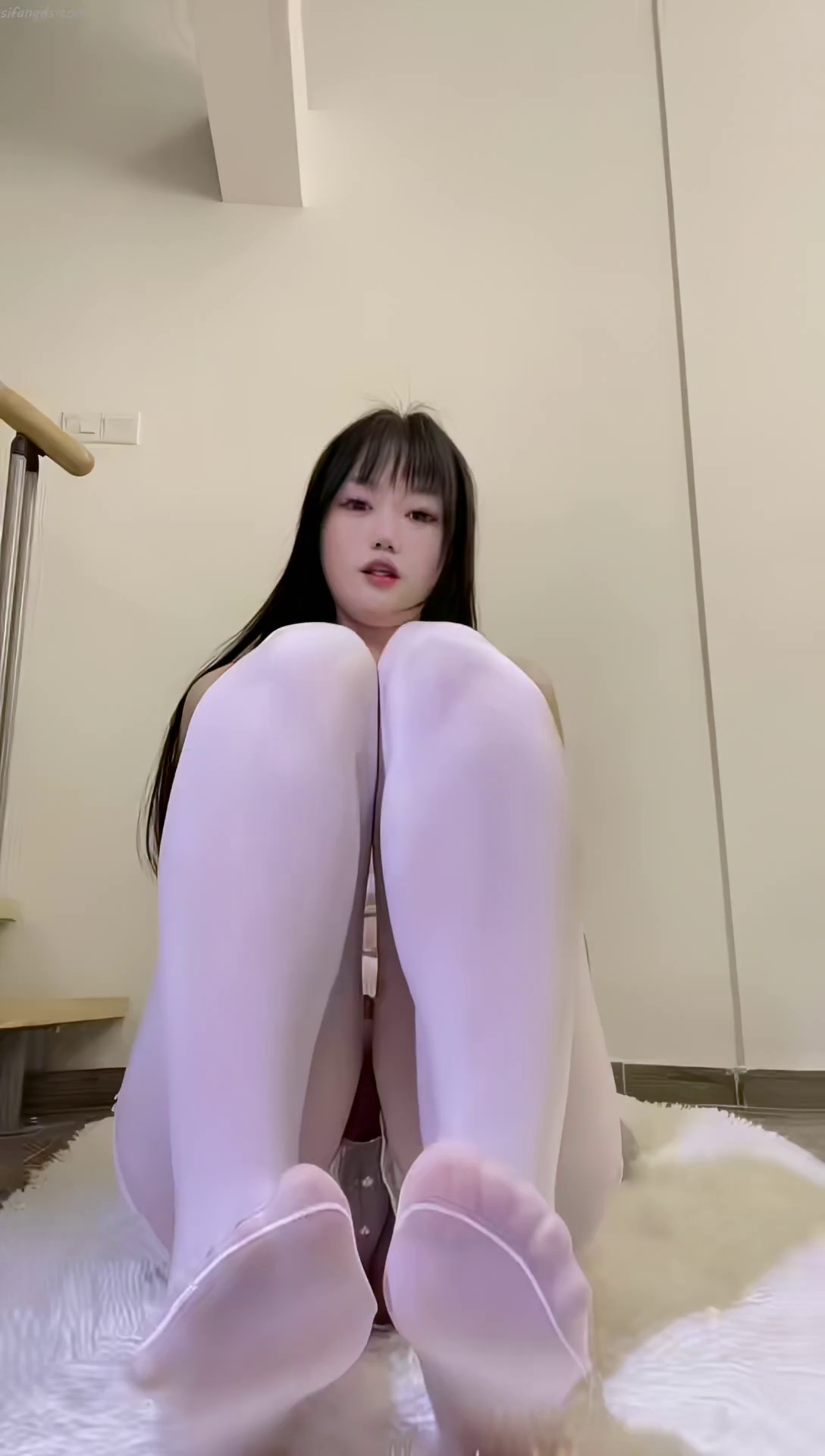 [私房] 菜菜喵 - Bộ ảnh tùy chỉnh trả phí: Chuyển đổi giữa ren trong suốt và tất đen trắng, không khí nội y rất mạnh, kèm theo một bộ đồng phục JK tương phản 96P18V