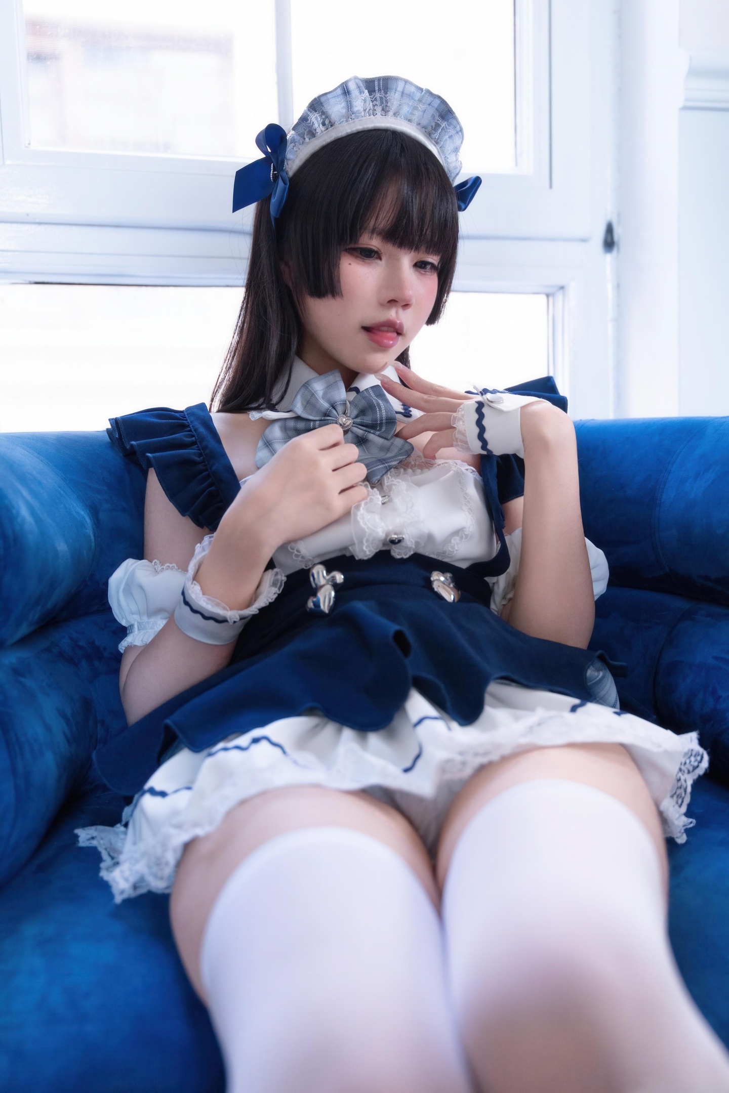 '[cosplay] 清水凪 - Chủ đề phục vụ người hầu: Không khí người hầu ngọt ngào với tất trắng, cảm giác trong sáng dễ thương tràn đầy 68P'