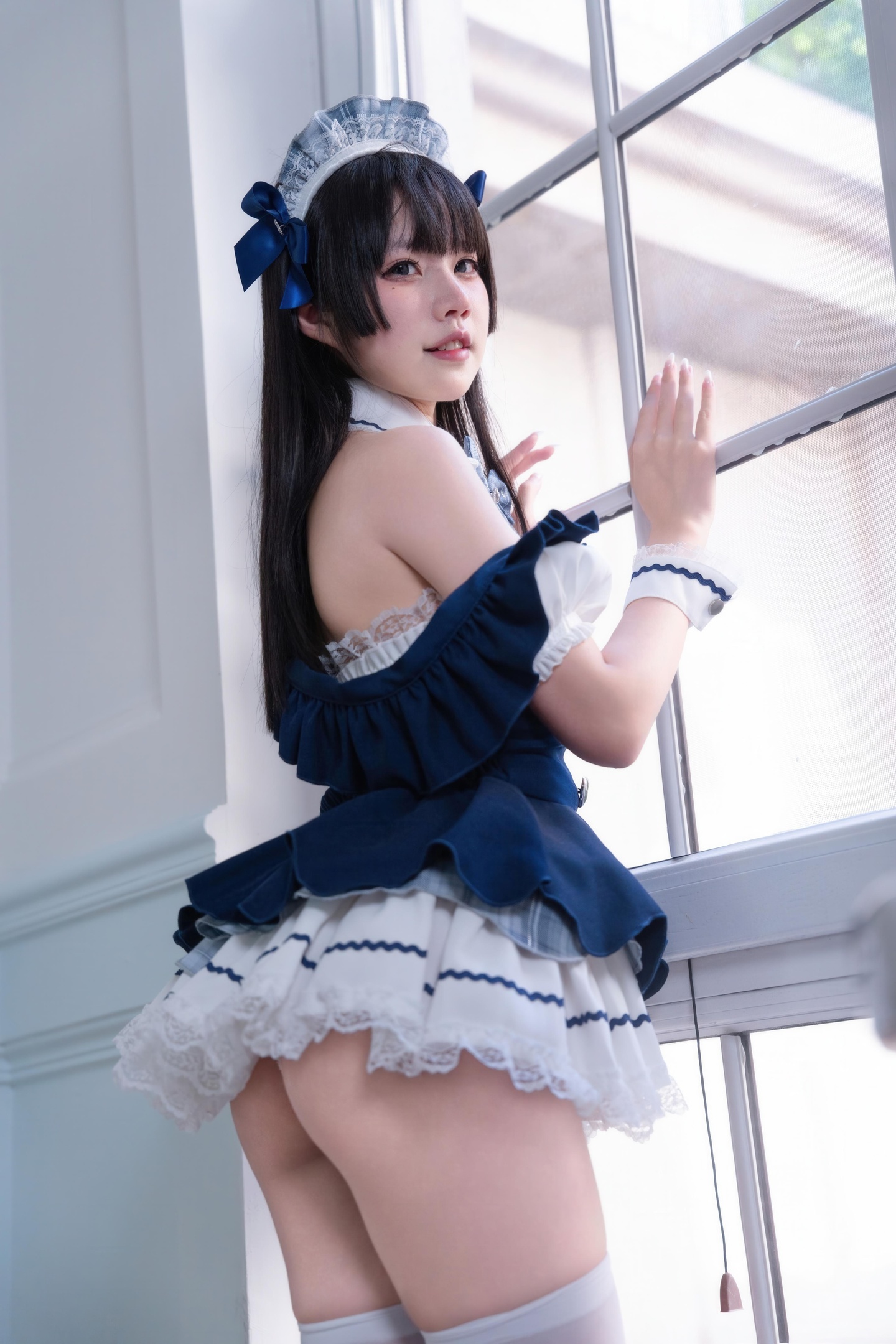'[cosplay] 清水凪 - Chủ đề phục vụ người hầu: Không khí người hầu ngọt ngào với tất trắng, cảm giác trong sáng dễ thương tràn đầy 68P'