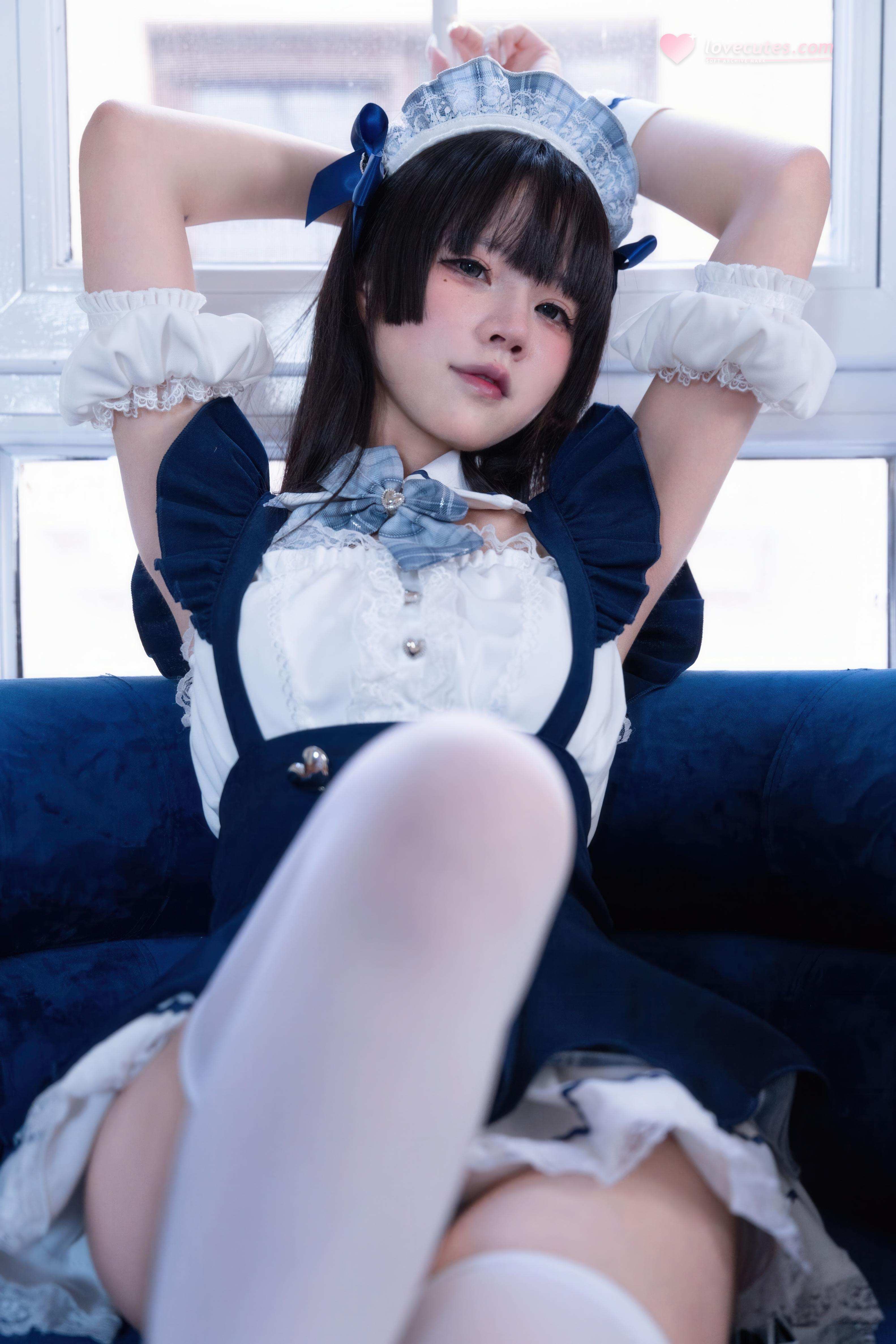 '[cosplay] 清水凪 - Chủ đề phục vụ người hầu: Không khí người hầu ngọt ngào với tất trắng, cảm giác trong sáng dễ thương tràn đầy 68P'