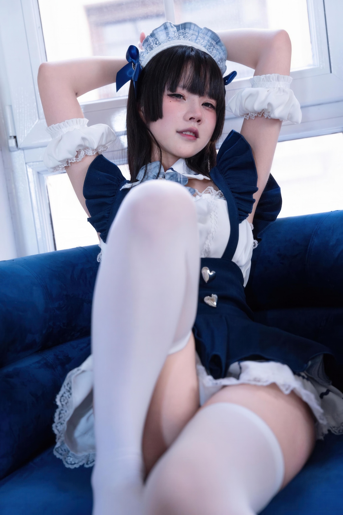 '[cosplay] 清水凪 - Chủ đề phục vụ người hầu: Không khí người hầu ngọt ngào với tất trắng, cảm giác trong sáng dễ thương tràn đầy 68P'