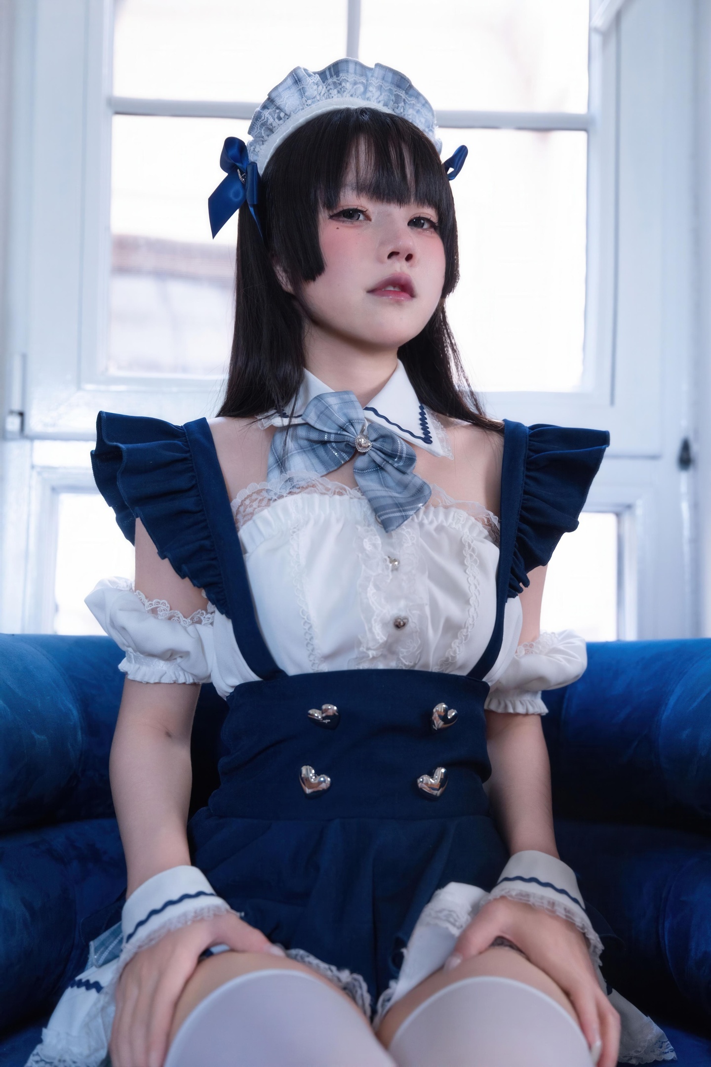 '[cosplay] 清水凪 - Chủ đề phục vụ người hầu: Không khí người hầu ngọt ngào với tất trắng, cảm giác trong sáng dễ thương tràn đầy 68P'